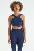 Indigo Logo Printed Slim Fit Neoprene Fabric Women's Bustier - 97259