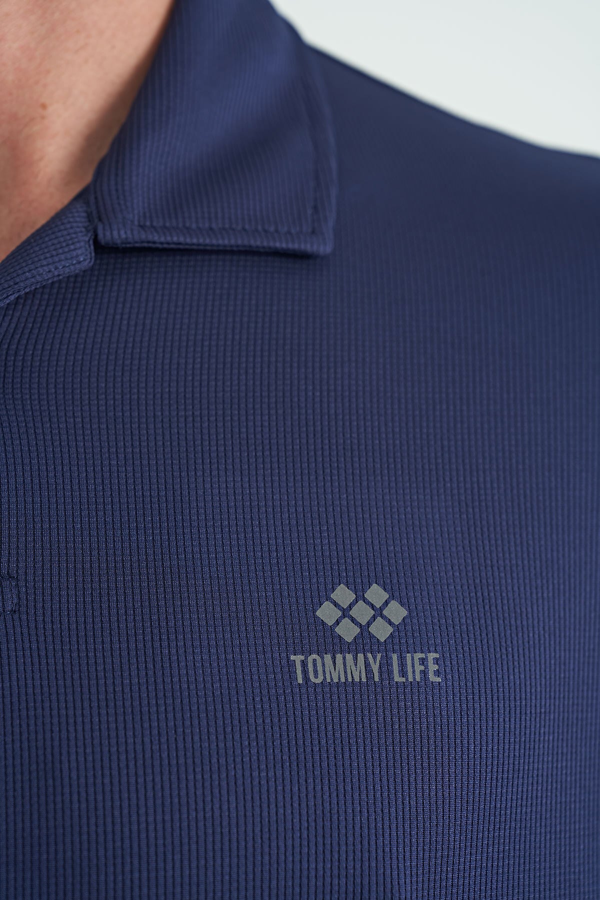 İndigo Logo Baskılı Standart Kalıp Polo Yaka Aktif Spor Erkek T-Shirt - 88252
