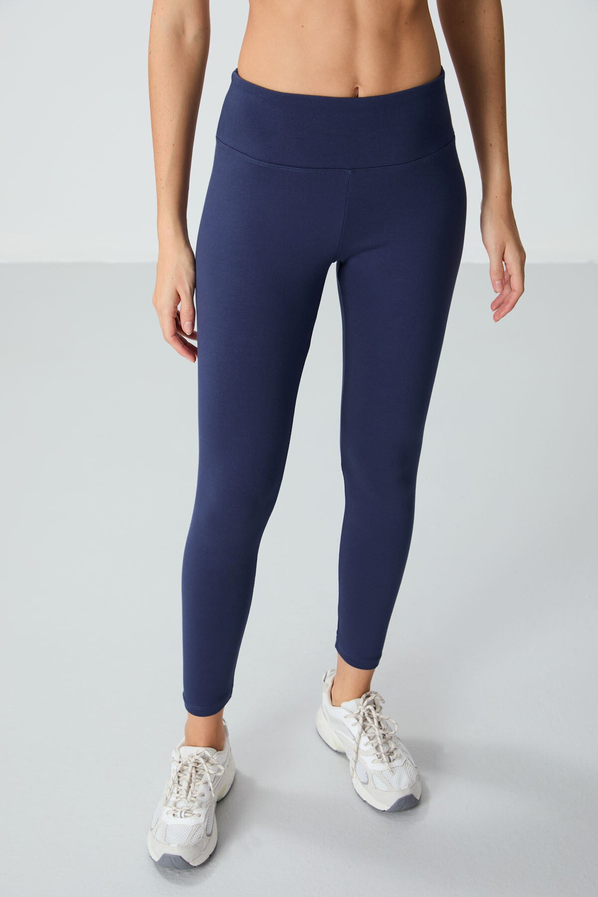 İndigo Yüksek Bel Termal Slim Fit Dar Paça Kadın Tayt - 94577
