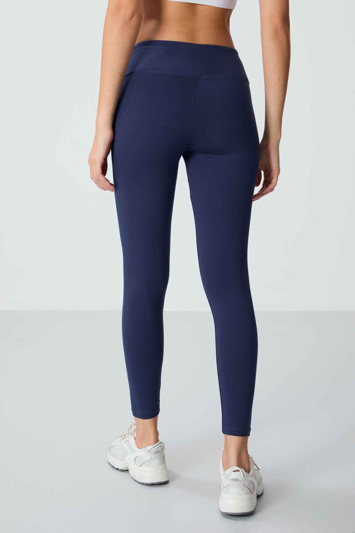 İndigo Yüksek Bel Termal Slim Fit Dar Paça Kadın Tayt - 94577