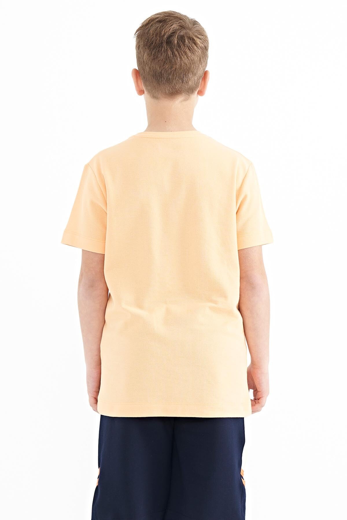 Kavun Içi Baskı Detaylı O Yaka Standart Kalıp Erkek  Çocuk T-Shirt - 11117