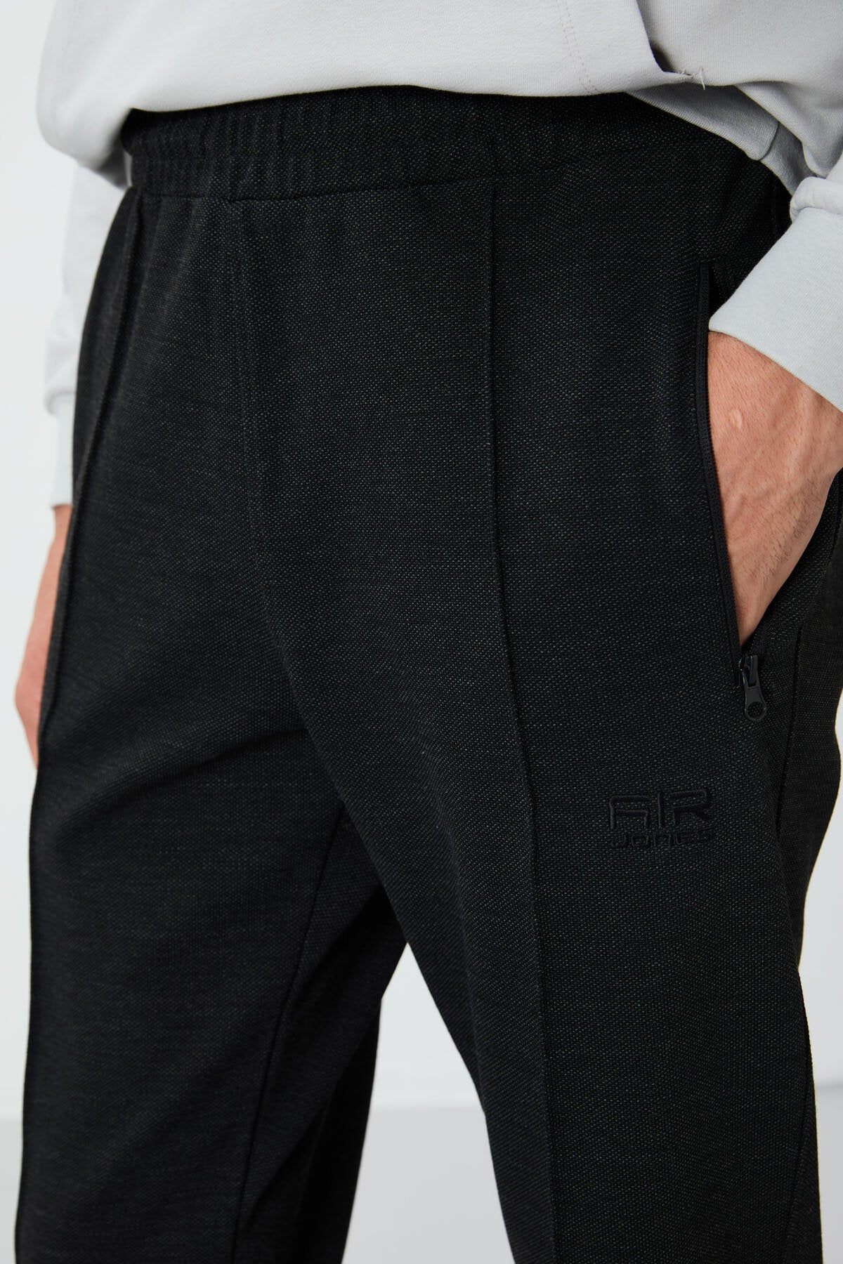 Kırçıllı Siyah Jogger Erkek Eşofman Altı - 82113