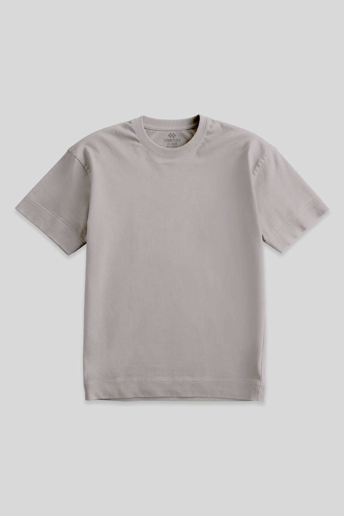 Koyu Bej Basic Kısa Kol O Yaka Büyük Beden Erkek T-Shirt - 88072