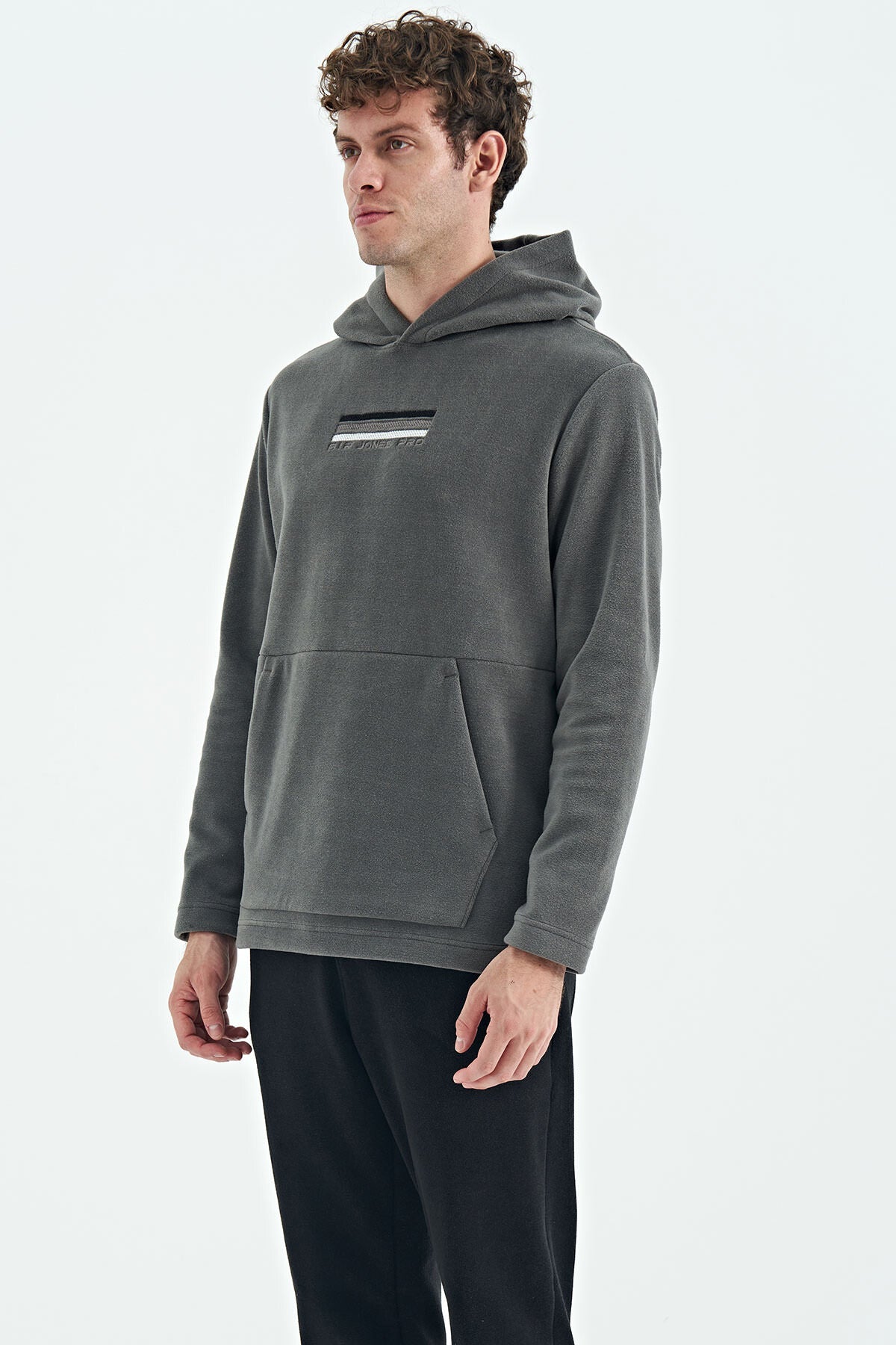 Hern Koyu Gri Erkek Polar Sweatshirt - 88301