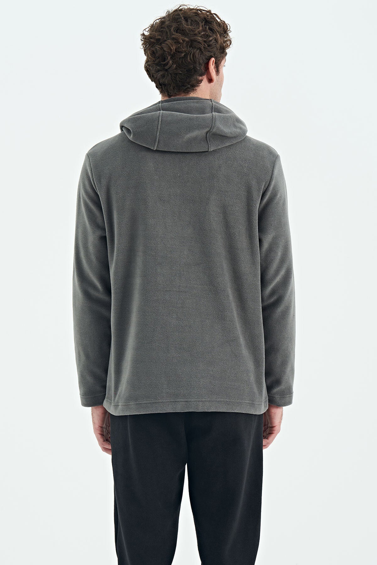 Hern Koyu Gri Erkek Polar Sweatshirt - 88301