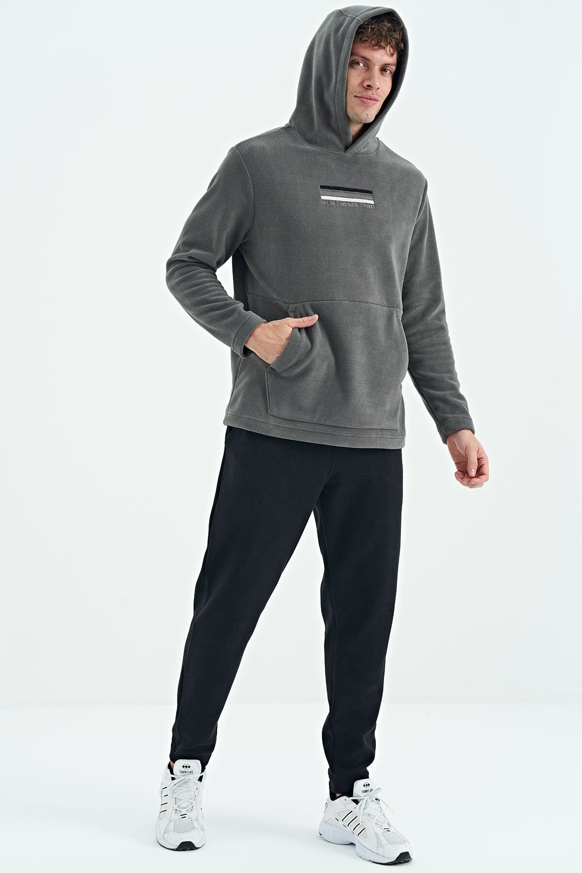 Hern Koyu Gri Erkek Polar Sweatshirt - 88301