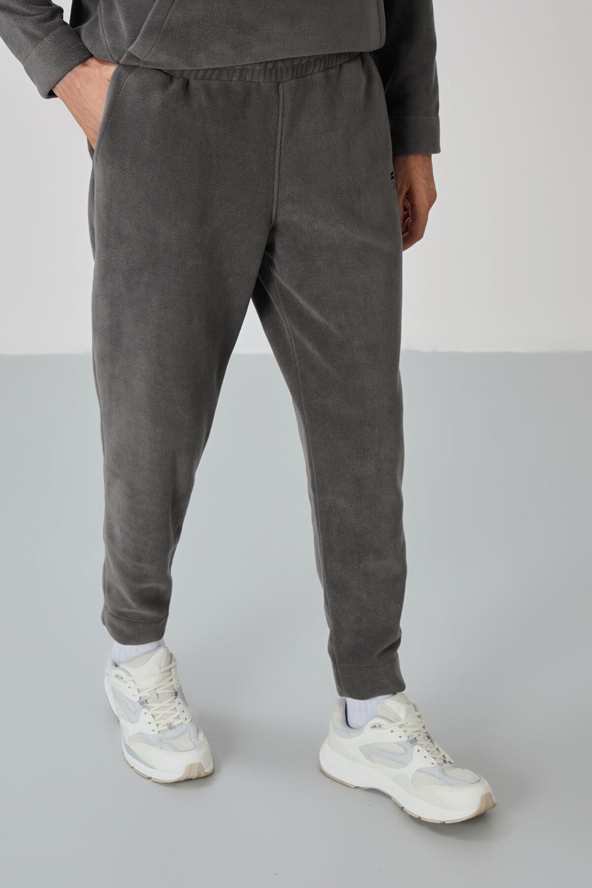 Carol Koyu Gri Polar Erkek Eşofman Takım - 85226