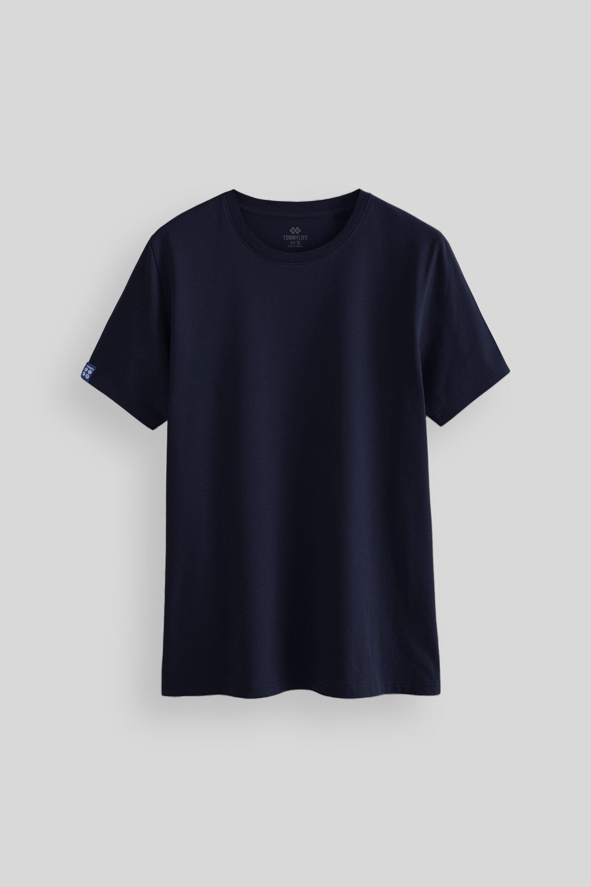 Lacivert Erkek Basic Kısa Kol Standart Kalıp O Yaka T-shirt - 87911