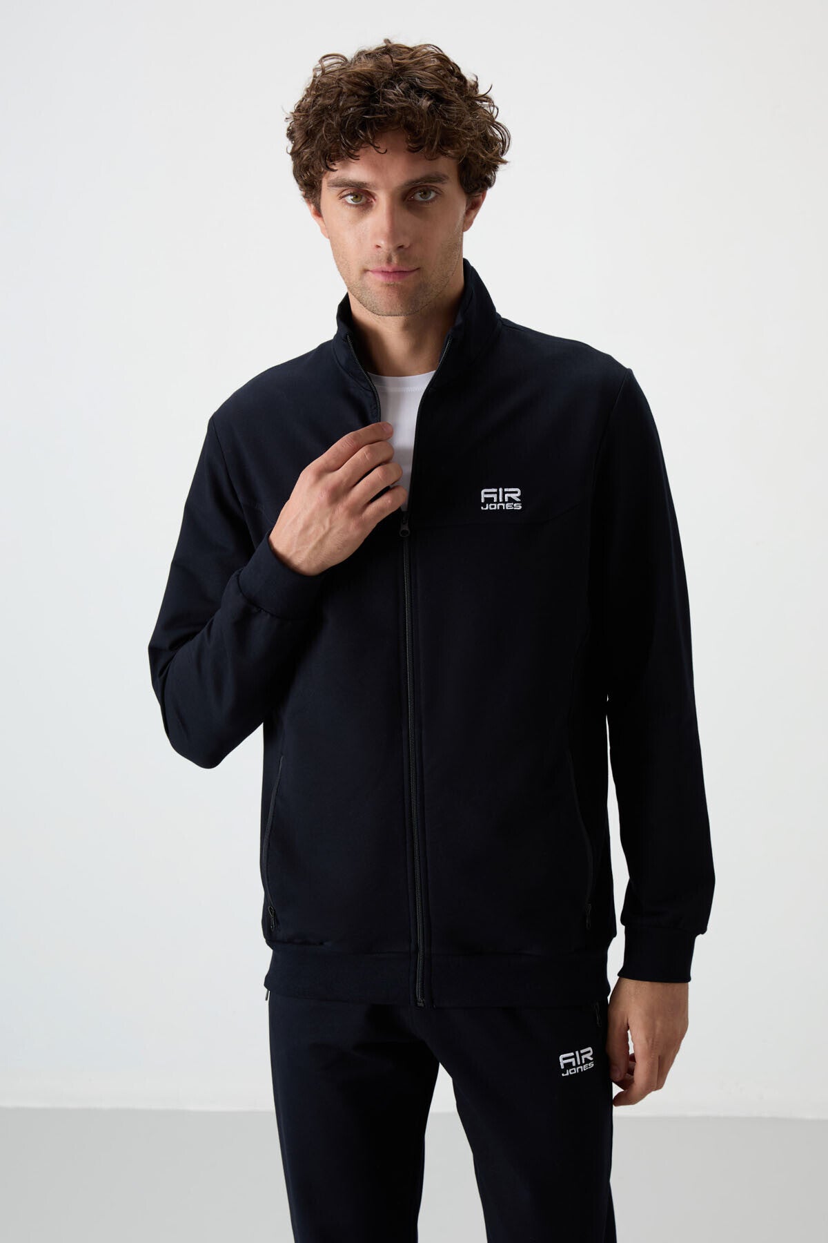 Troy Lacivert Standart Kalıp Erkek Eşofman Takım - 85196