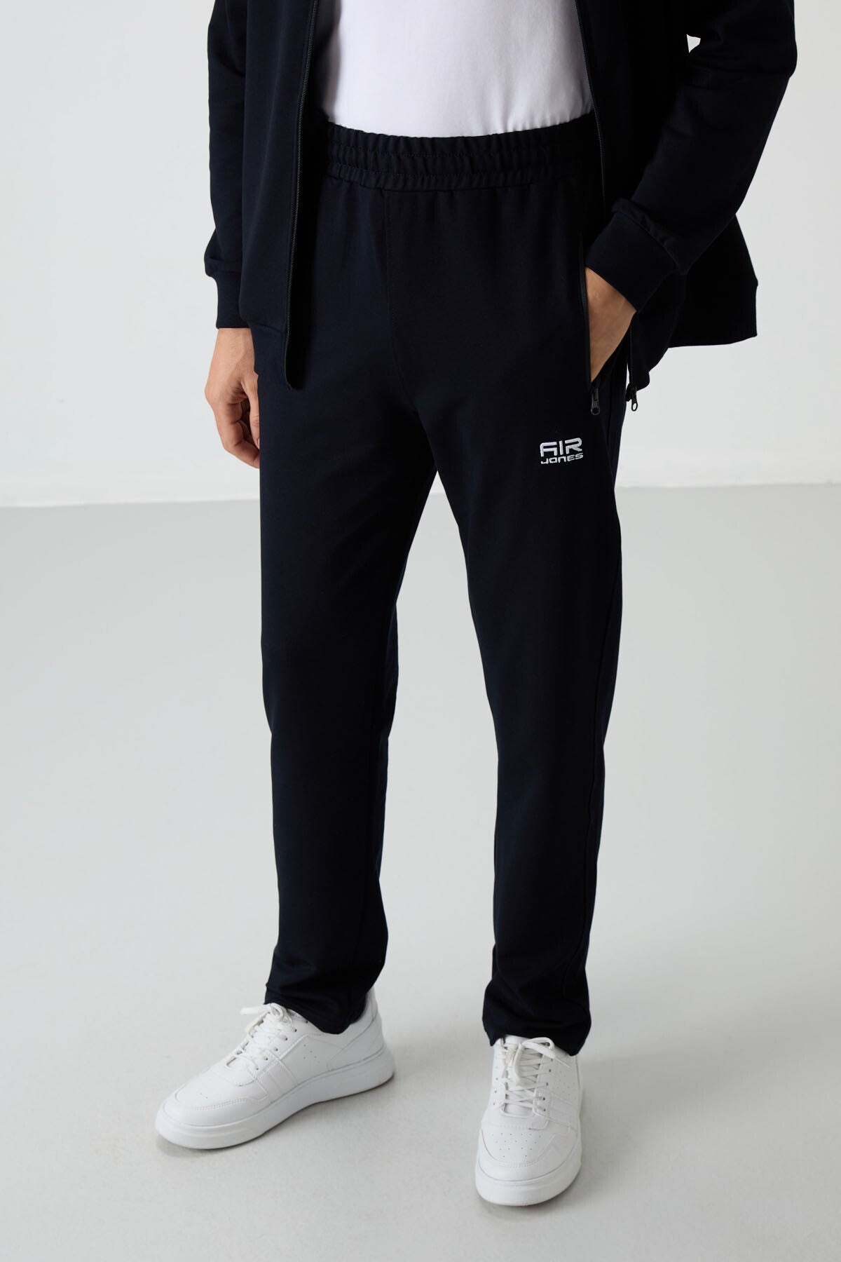 Troy Lacivert Standart Kalıp Erkek Eşofman Takım - 85196