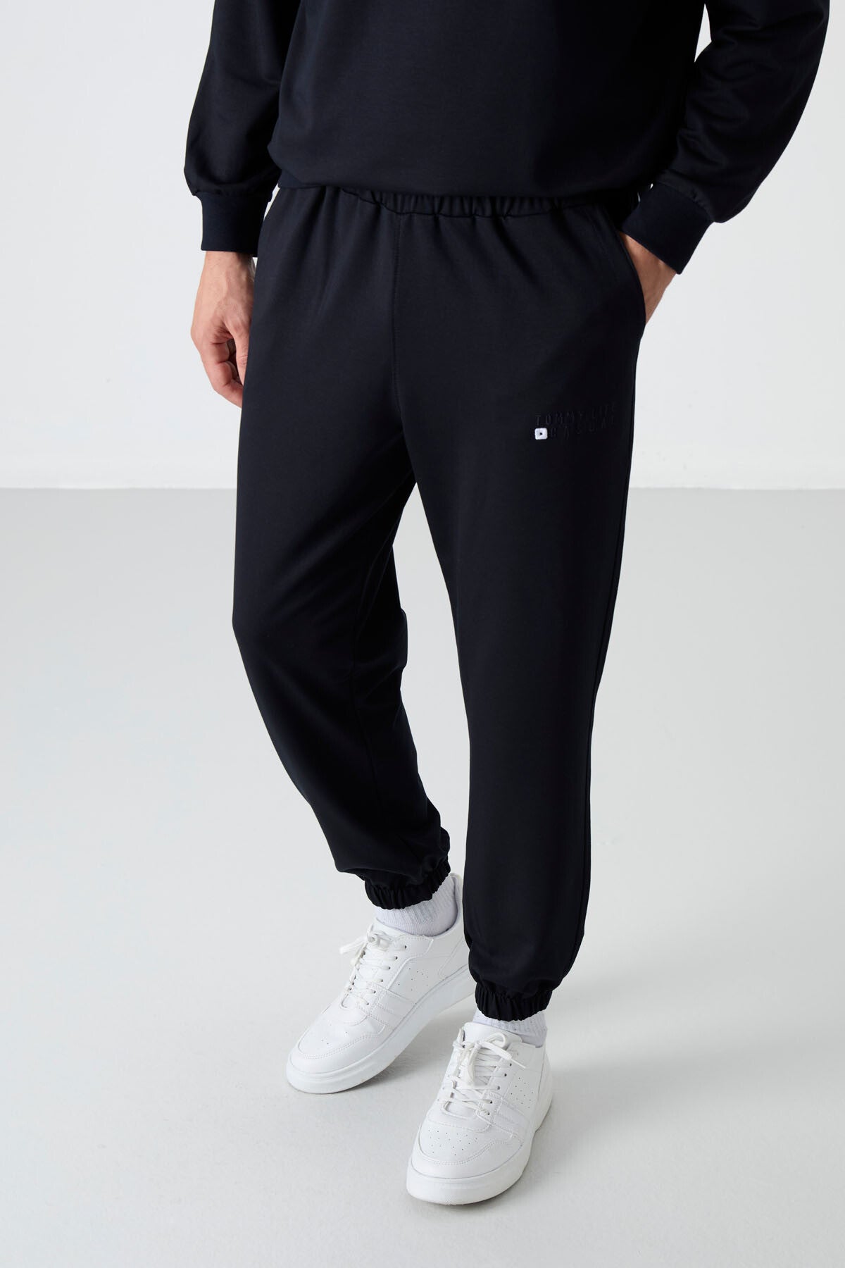 Lacivert Casual O Yaka Jogger Erkek Oversize Eşofman Takımı - 85120