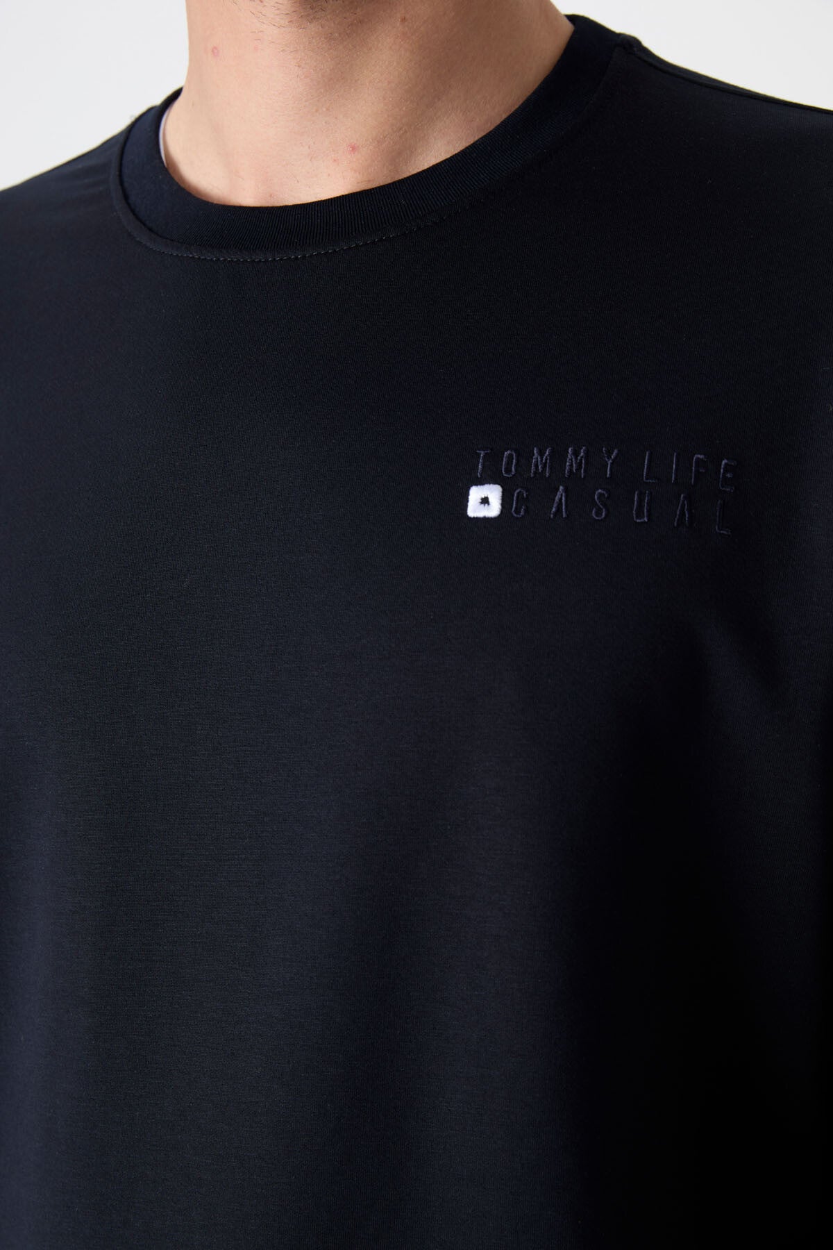 Lacivert Casual O Yaka Jogger Erkek Oversize Eşofman Takımı - 85120