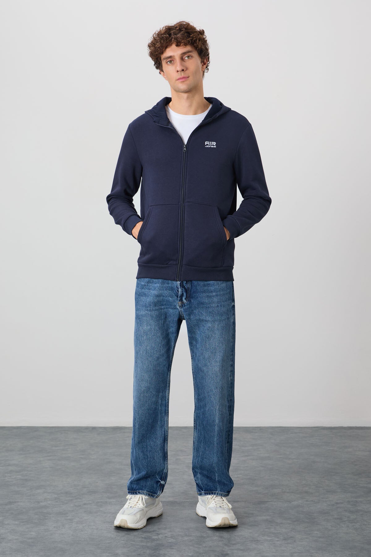 Hector Lacivert Şardonlu Erkek Sweatshirt - 88139