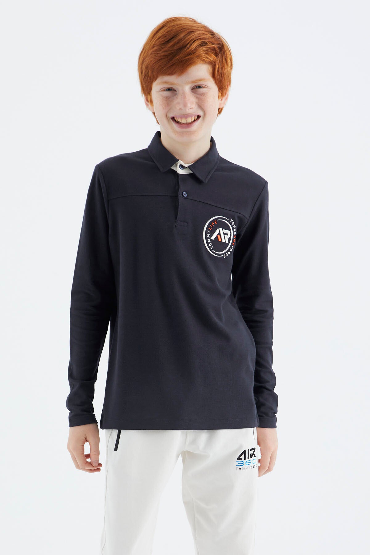 Lacivert Polo Yaka Erkek Çocuk T-Shirt - 11172
