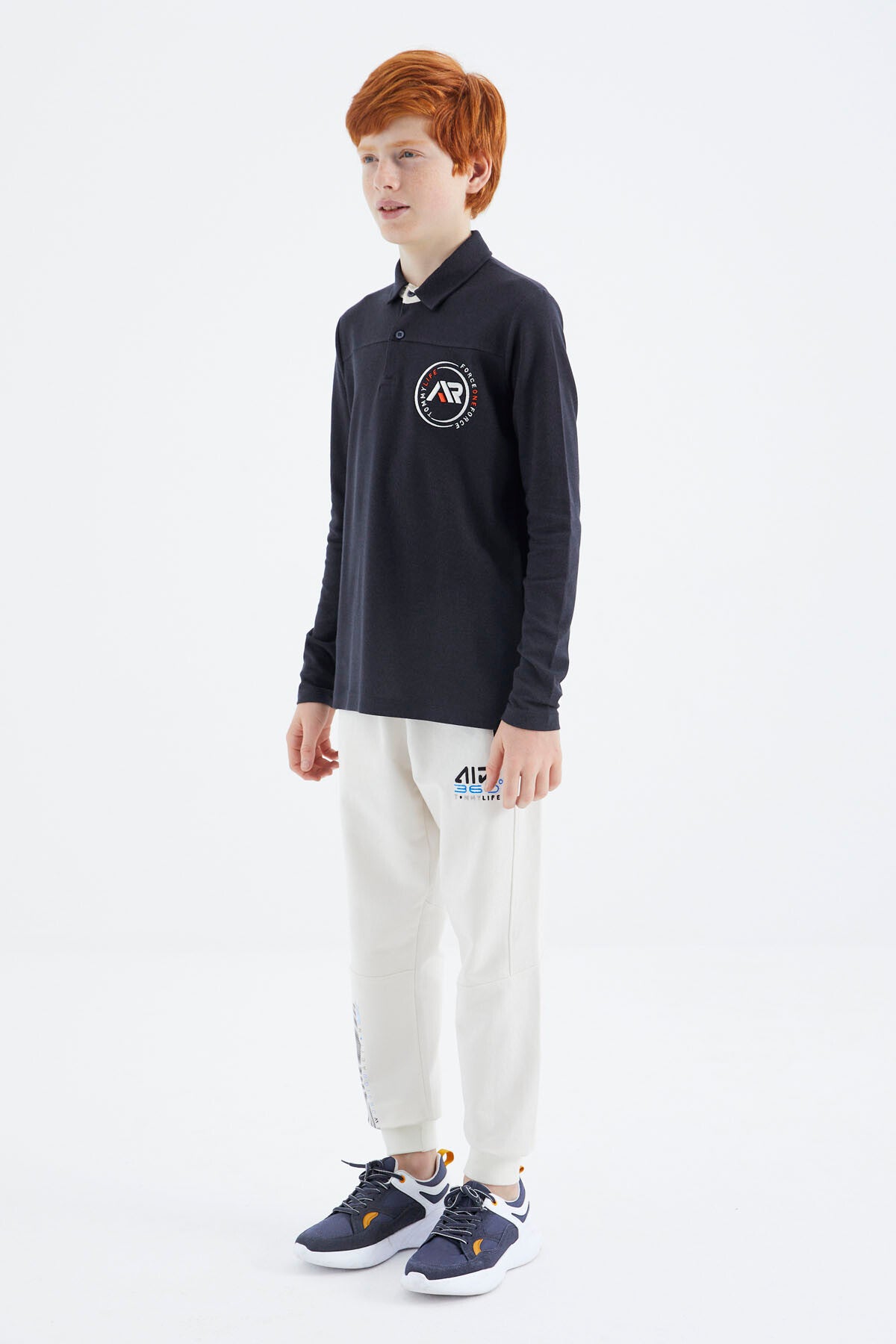 Lacivert Polo Yaka Erkek Çocuk T-Shirt - 11172