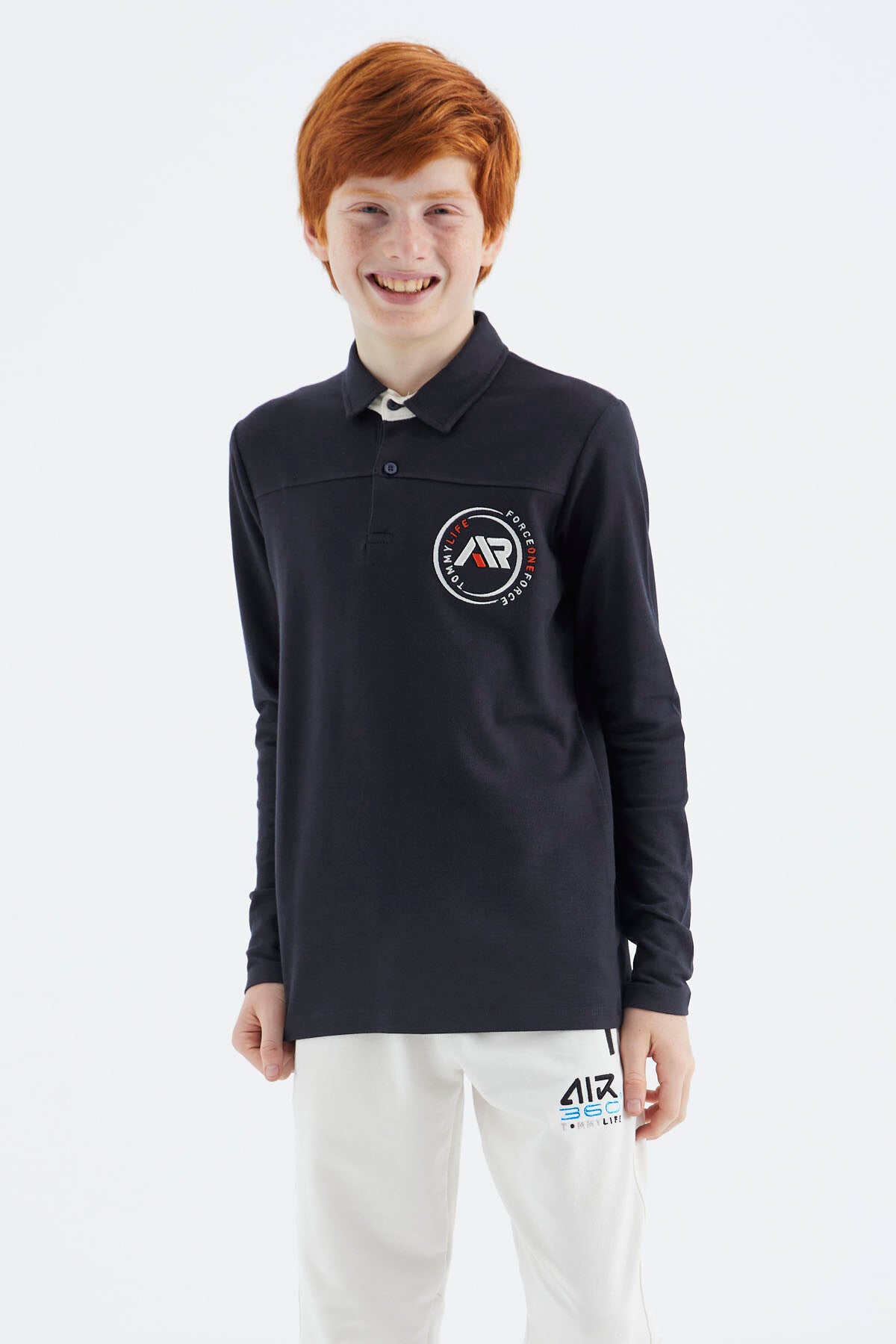 Lacivert Polo Yaka Erkek Çocuk T-Shirt - 11172