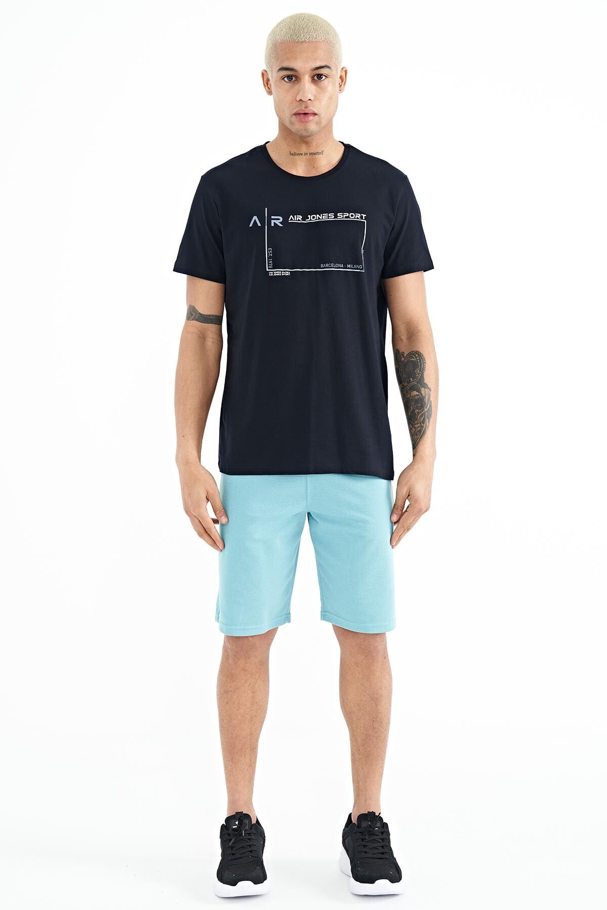 Otis Lacivert Standart Kalıp Erkek T-Shirt - 88228
