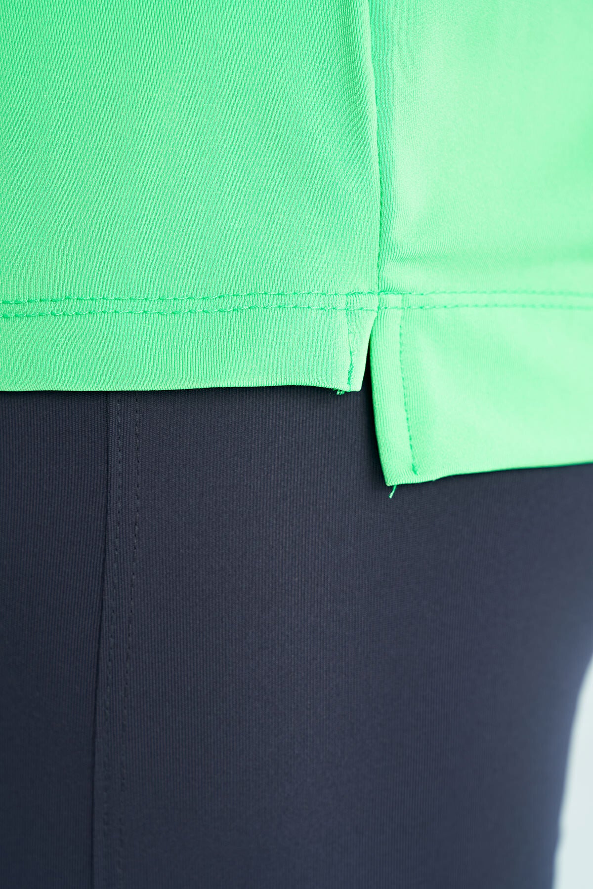 Neon Yeşil O Yaka Baskı Detaylı Oversize Kısa Kol Kadın T-Shirt - 97263