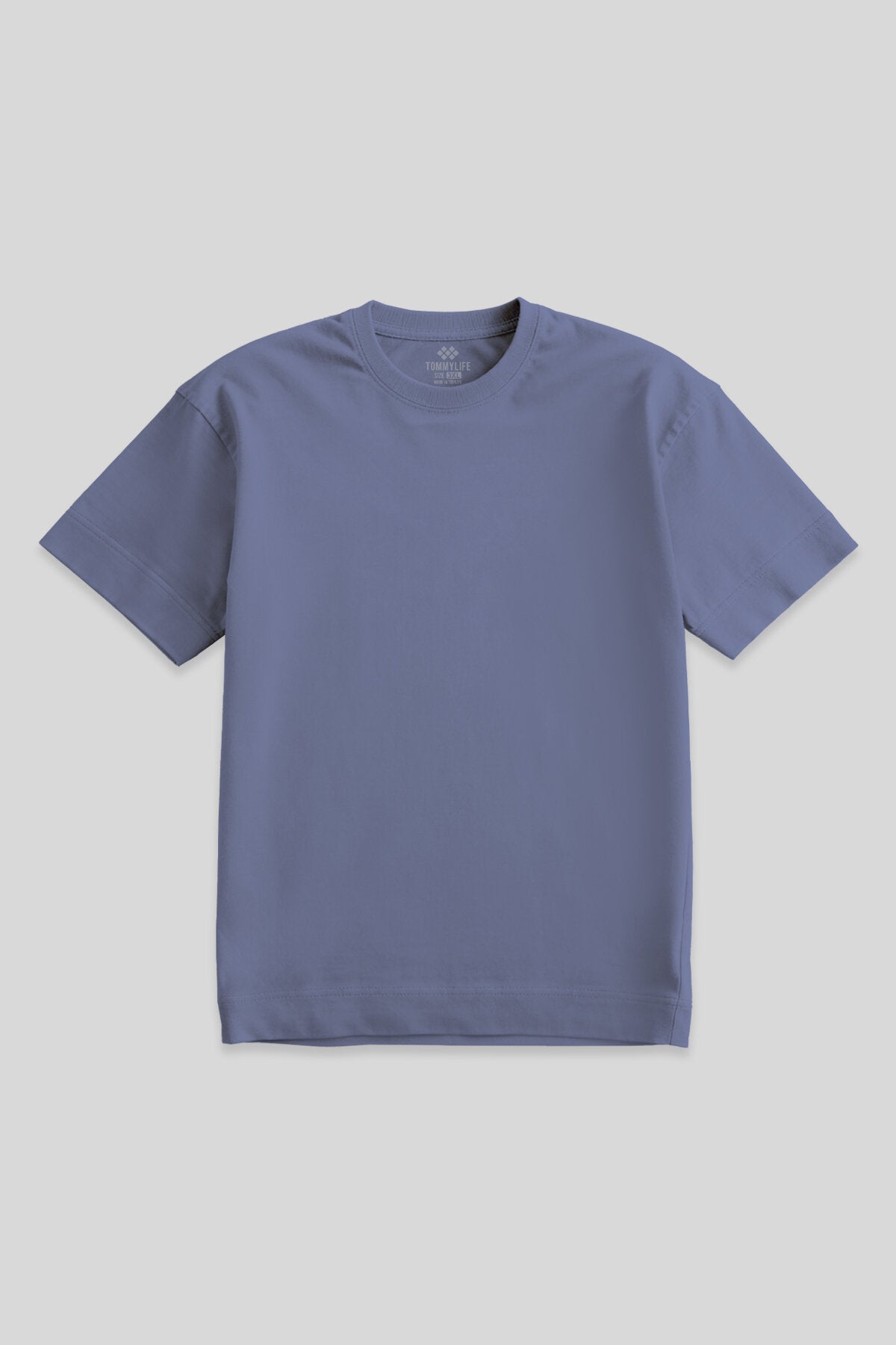 Petrol Basic Kısa Kol O Yaka Büyük Beden Erkek T-Shirt - 88072