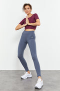 Petrol High Waist Shaping Slim Fit Slim Leg Women's Leggings - 94011