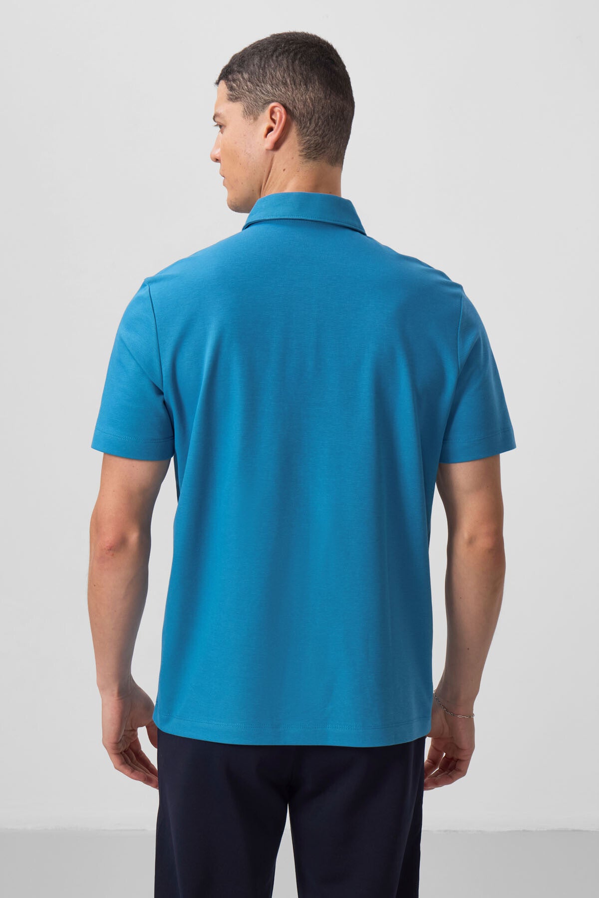 Saks Standart Kalıp Basic Polo Yaka Erkek T-Shirt - 87768