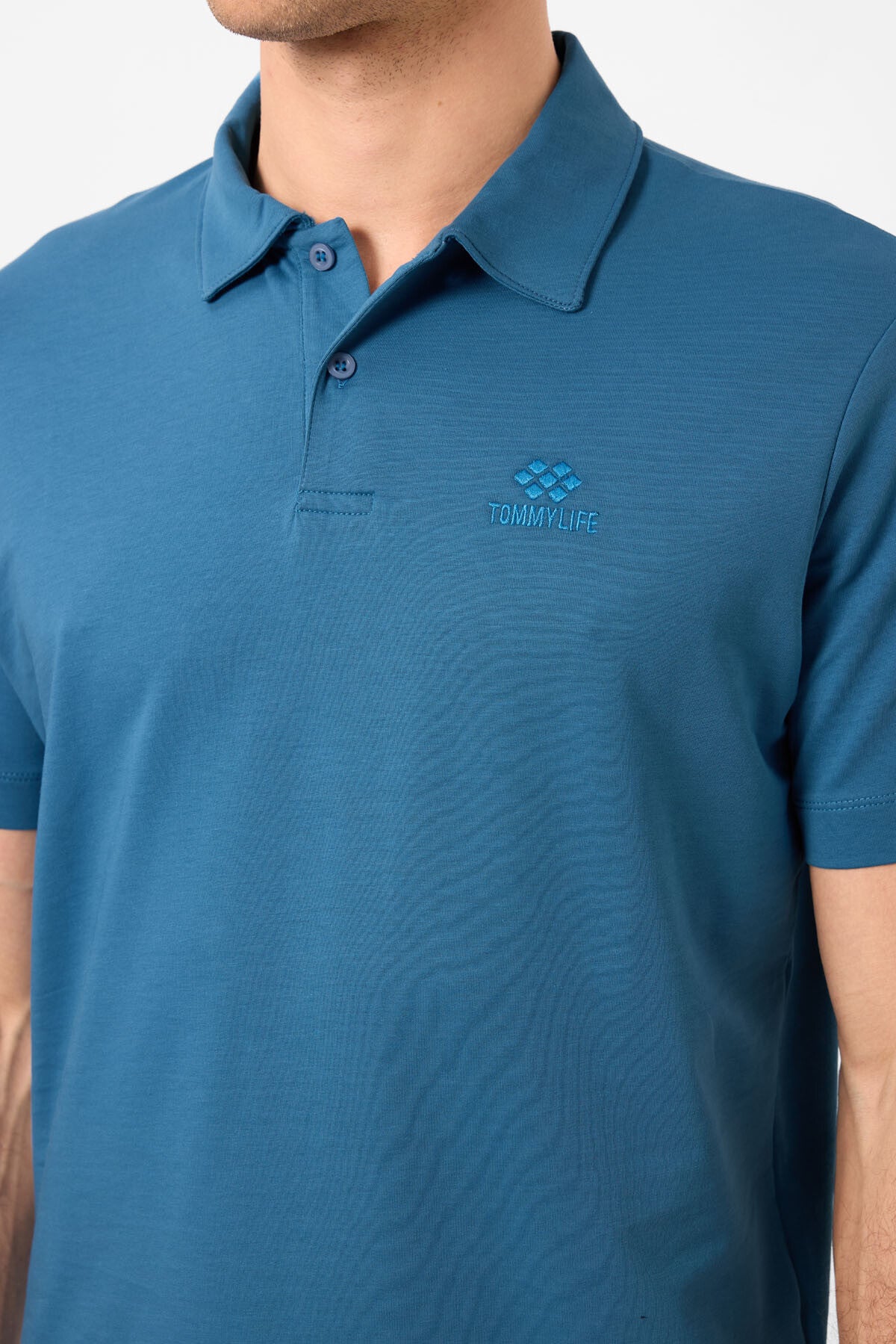 Saks Standart Kalıp Basic Polo Yaka Erkek T-Shirt - 87748