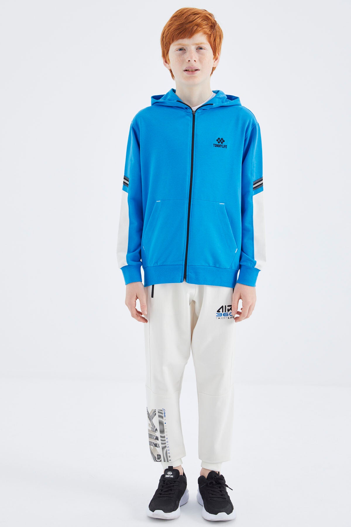 Saks Fermuarlı Erkek Çocuk Sweatshirt - 11180