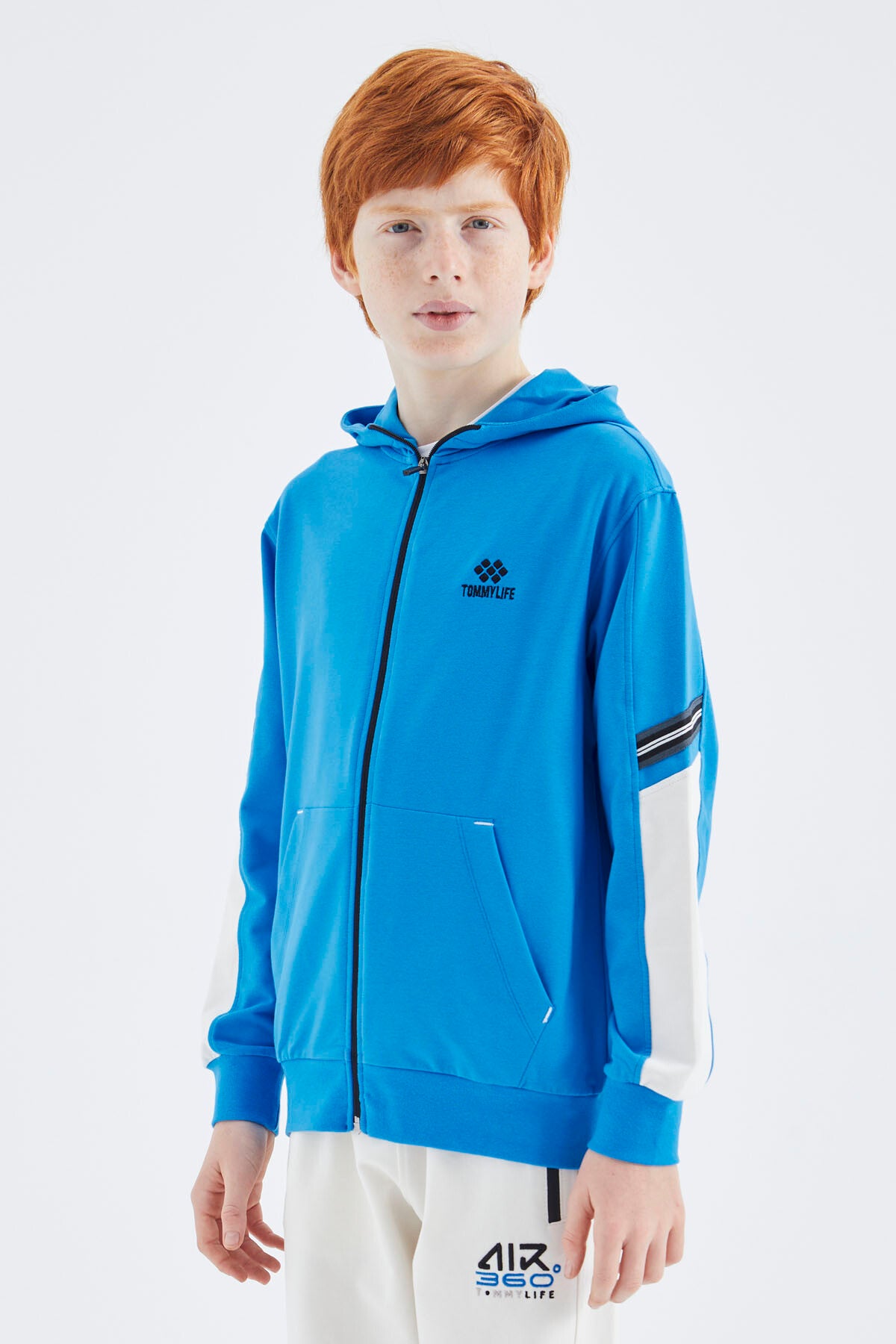 Saks Fermuarlı Erkek Çocuk Sweatshirt - 11180