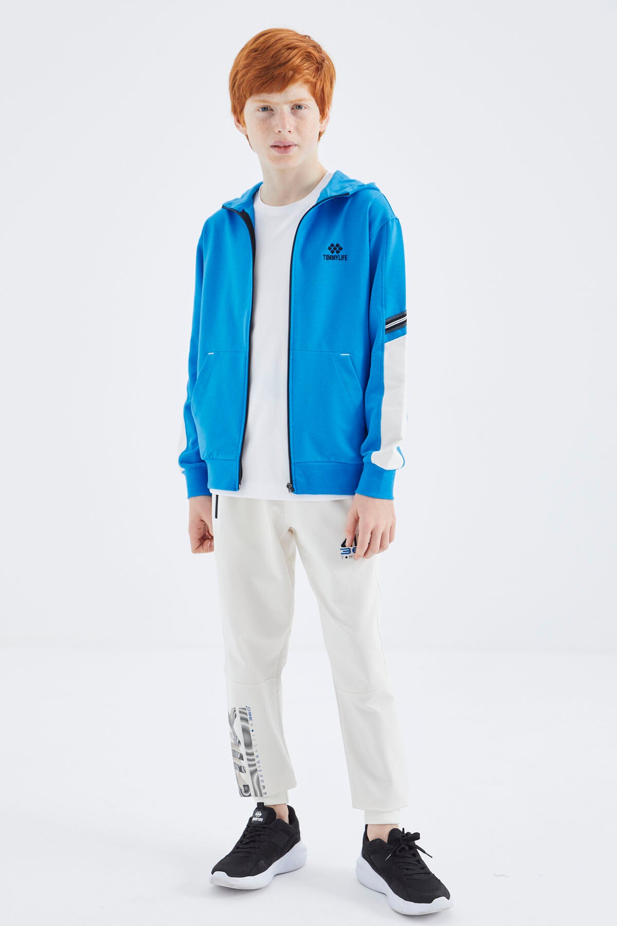 Saks Fermuarlı Erkek Çocuk Sweatshirt - 11180