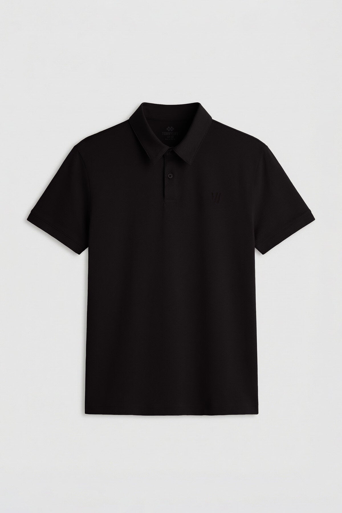 Siyah Standart Kalıp Basic Polo Yaka Erkek T-Shirt - 87768