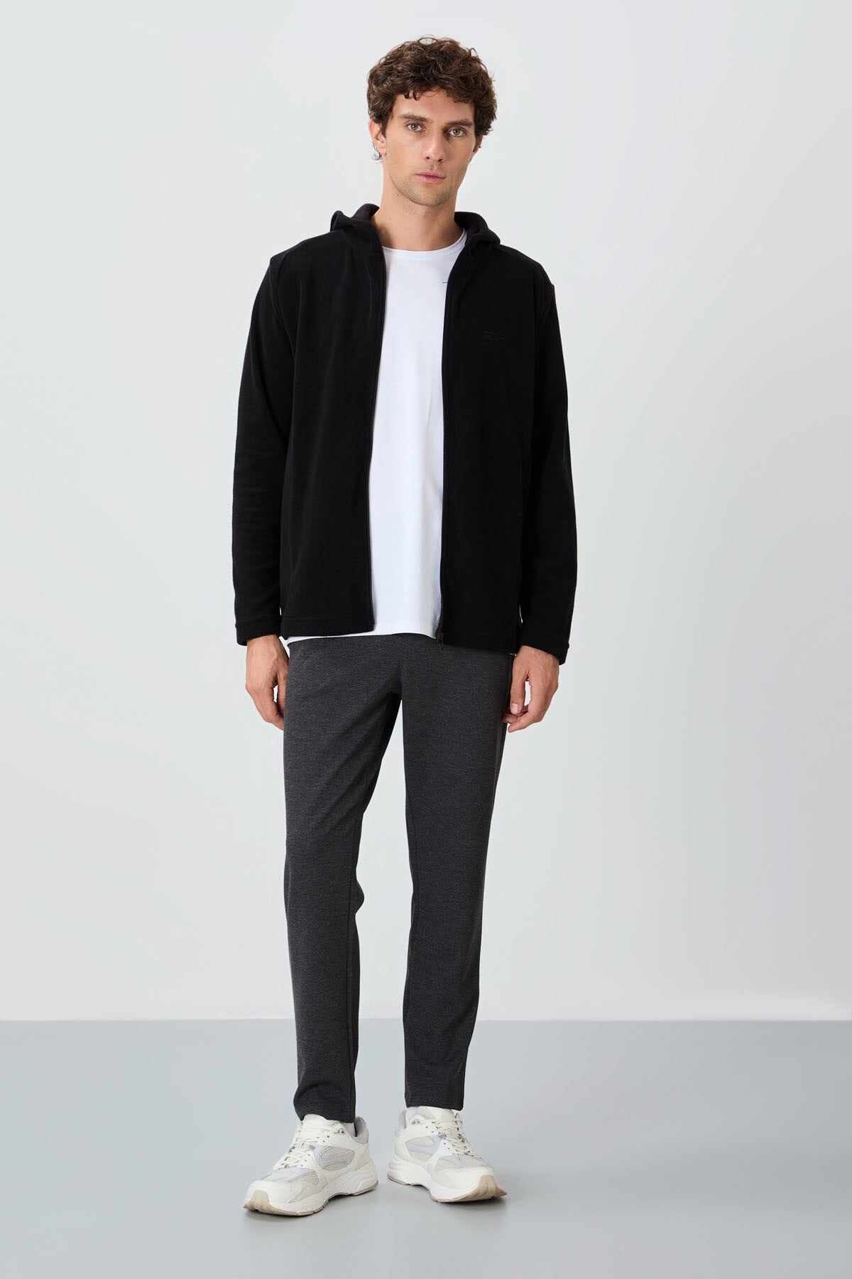 Connell Siyah Rahat Kalıp Polar Erkek Sweatshirt - 88313