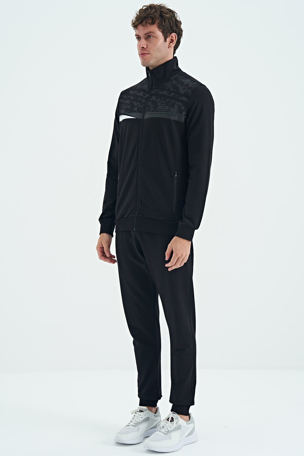 Harry Siyah Standart Kalıp Erkek Eşofman Takım - 85197