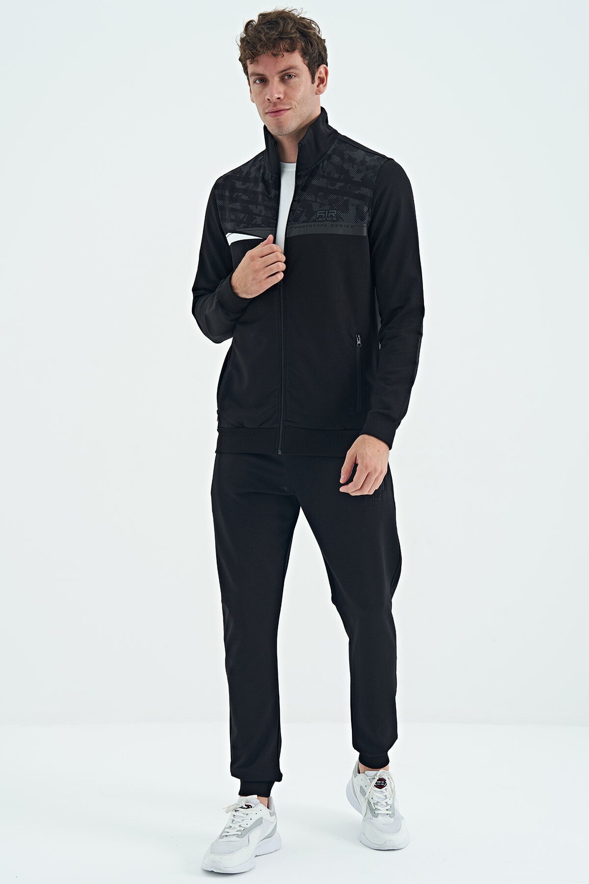 Harry Siyah Standart Kalıp Erkek Eşofman Takım - 85197