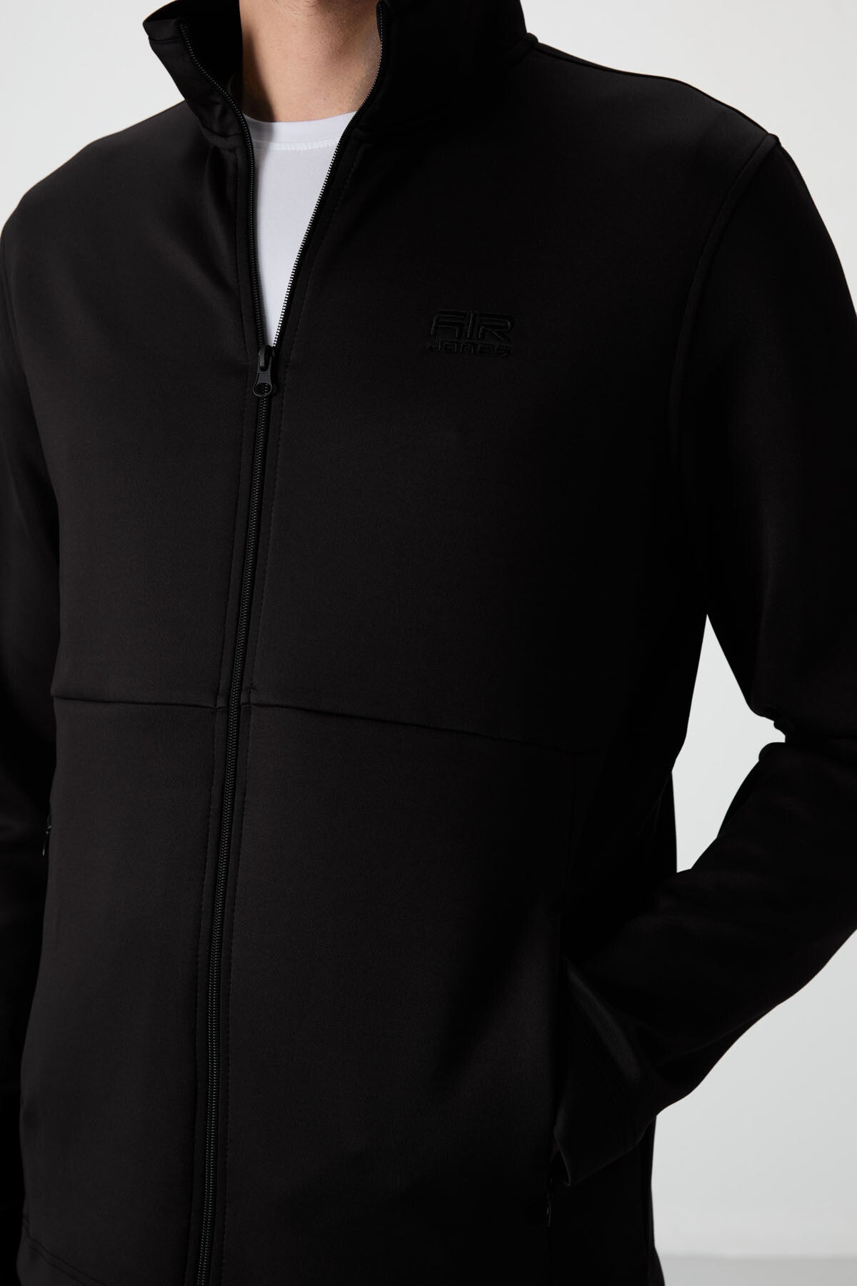 Bran Siyah Scuba Kumaş Erkek Eşofman Takım - 85199