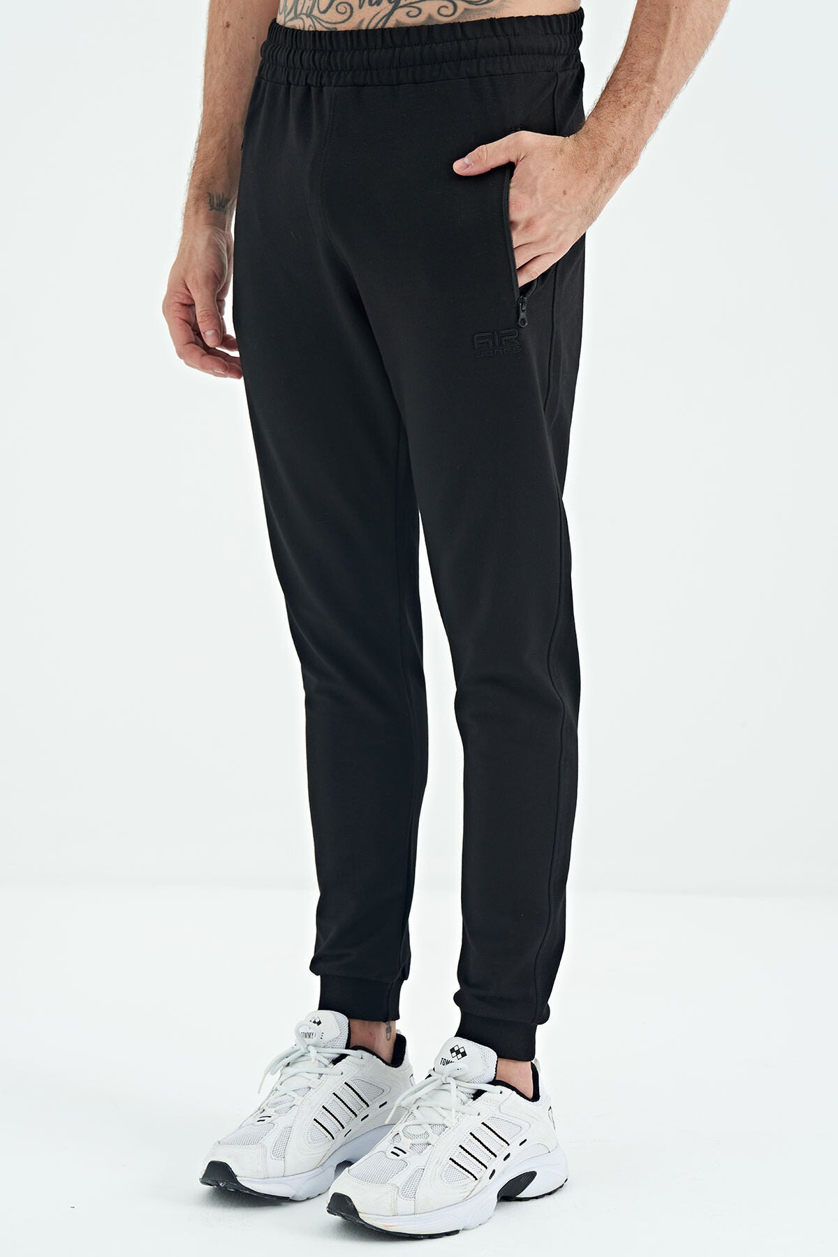 Kane Siyah Cepli Jogger Erkek Eşofman Alt - 84907