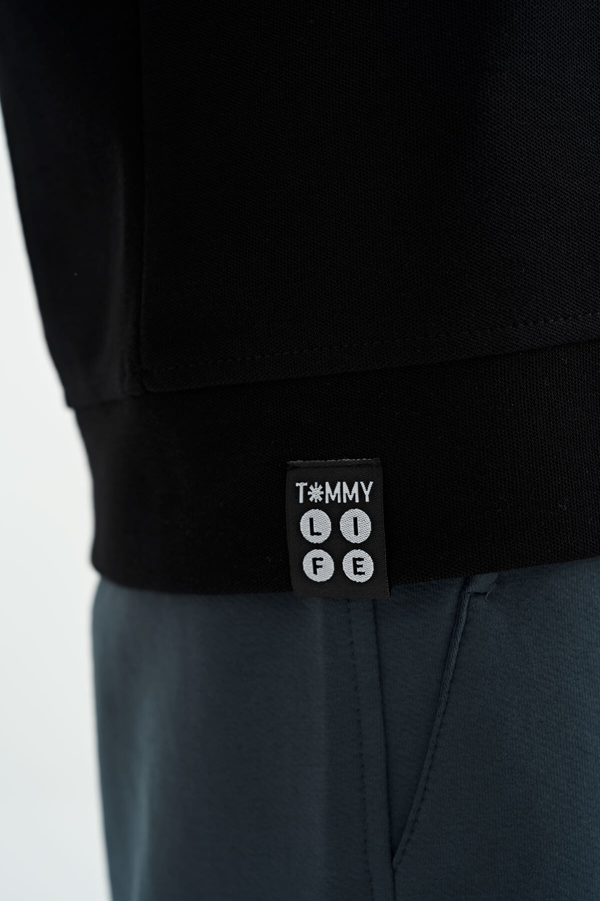 Siyah Ön Yazı Nakışlı O Yaka Oversize Erkek Çocuk T-Shirt - 11147