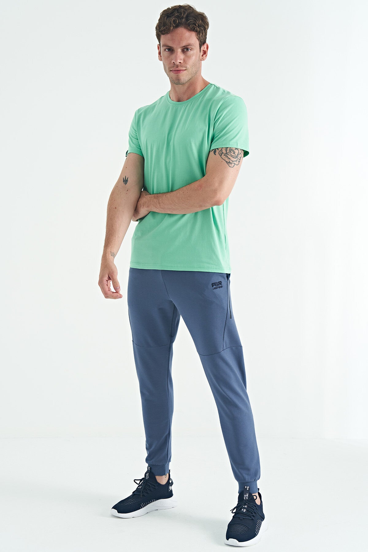 Calvin Su Yeşili Basic Erkek T-Shirt - 88245