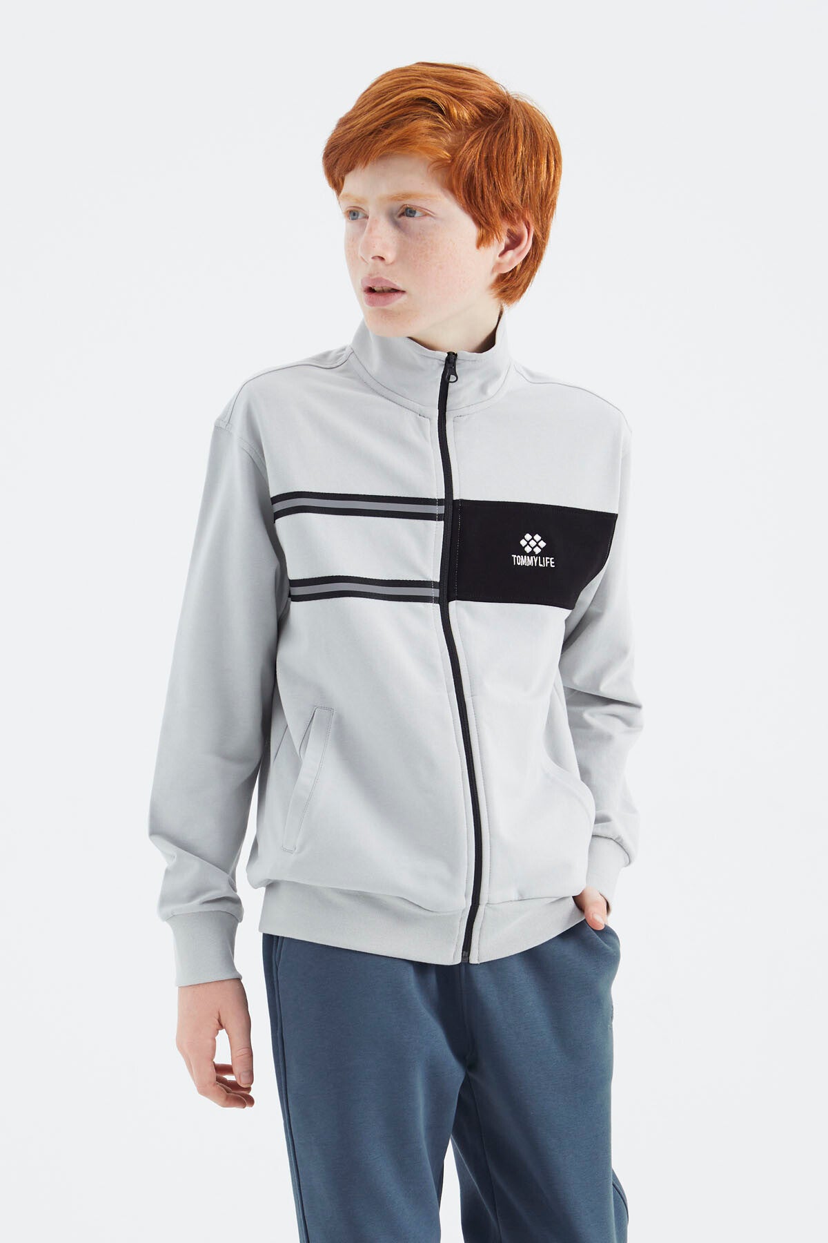 Taş Dik Yaka Erkek Çocuk Sweatshirt - 11183