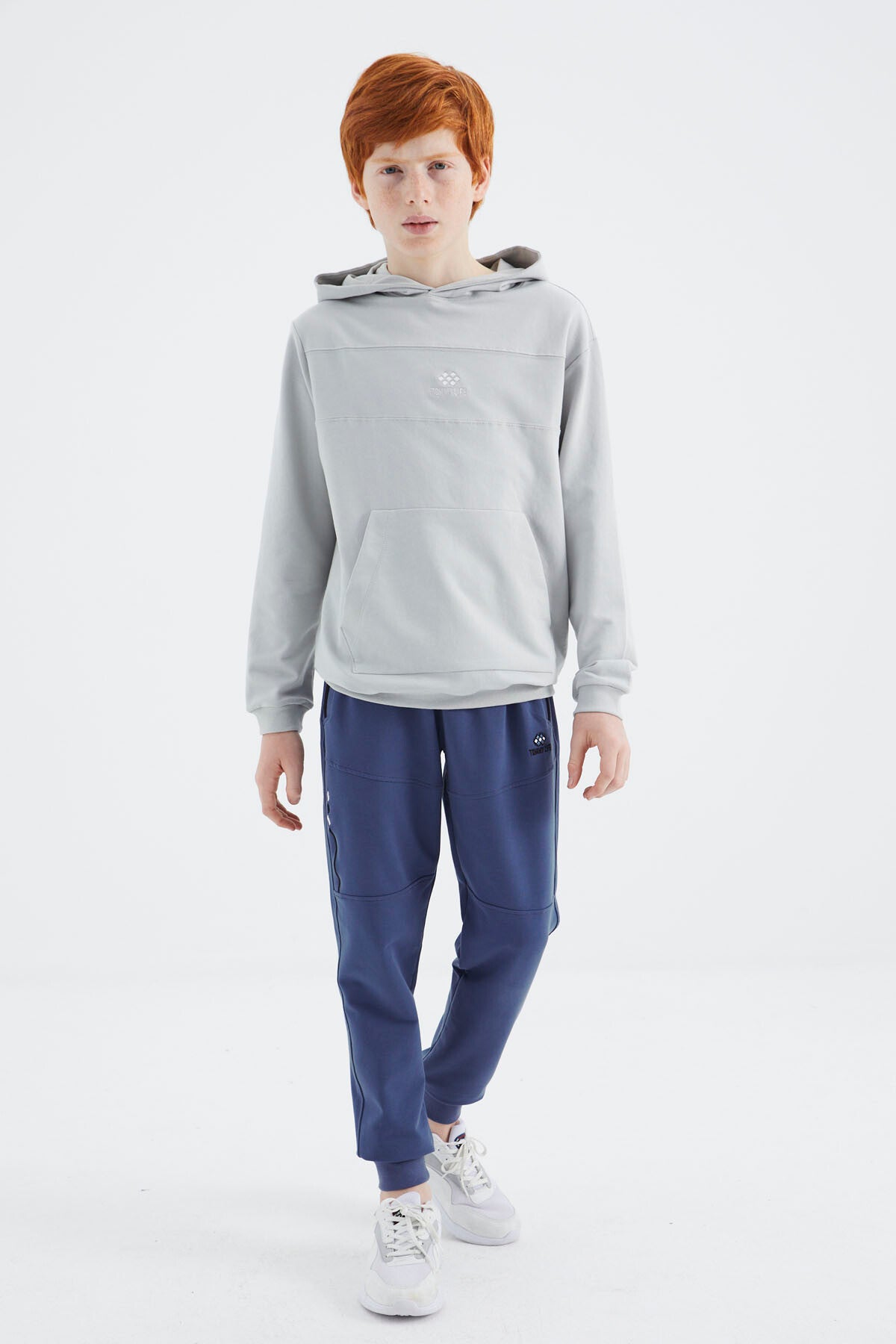 Taş Kapüşonlu Basic Erkek Çocuk Sweatshirt - 11181
