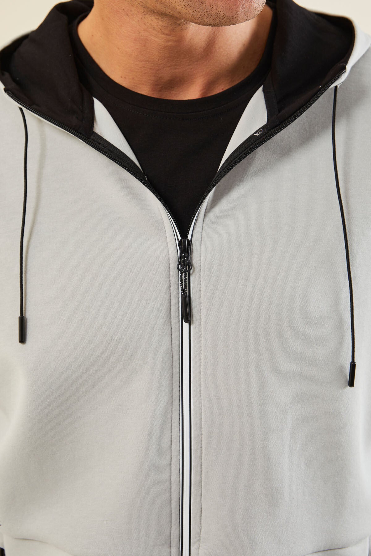 Taş Kapüşonlu  Gizli Cep Detaylı Erkek Sweatshirt - 88288