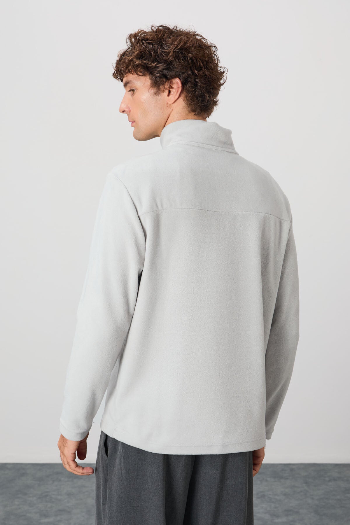 River Taş Dik Yaka Erkek Polar Sweatshirt - 88310