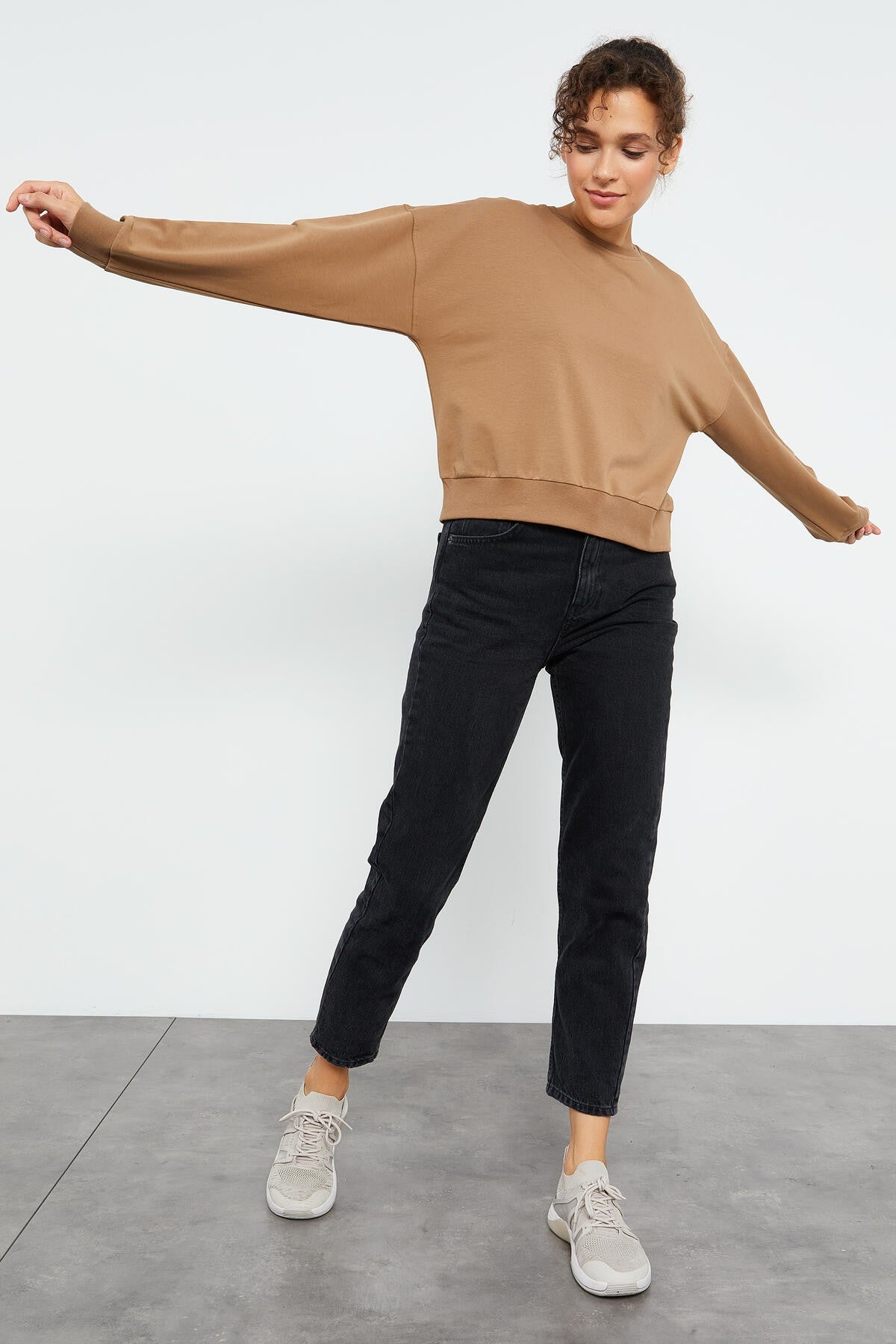 Toprak Basic Rahat Form O Yaka Kadın Sweatshirt - 97114