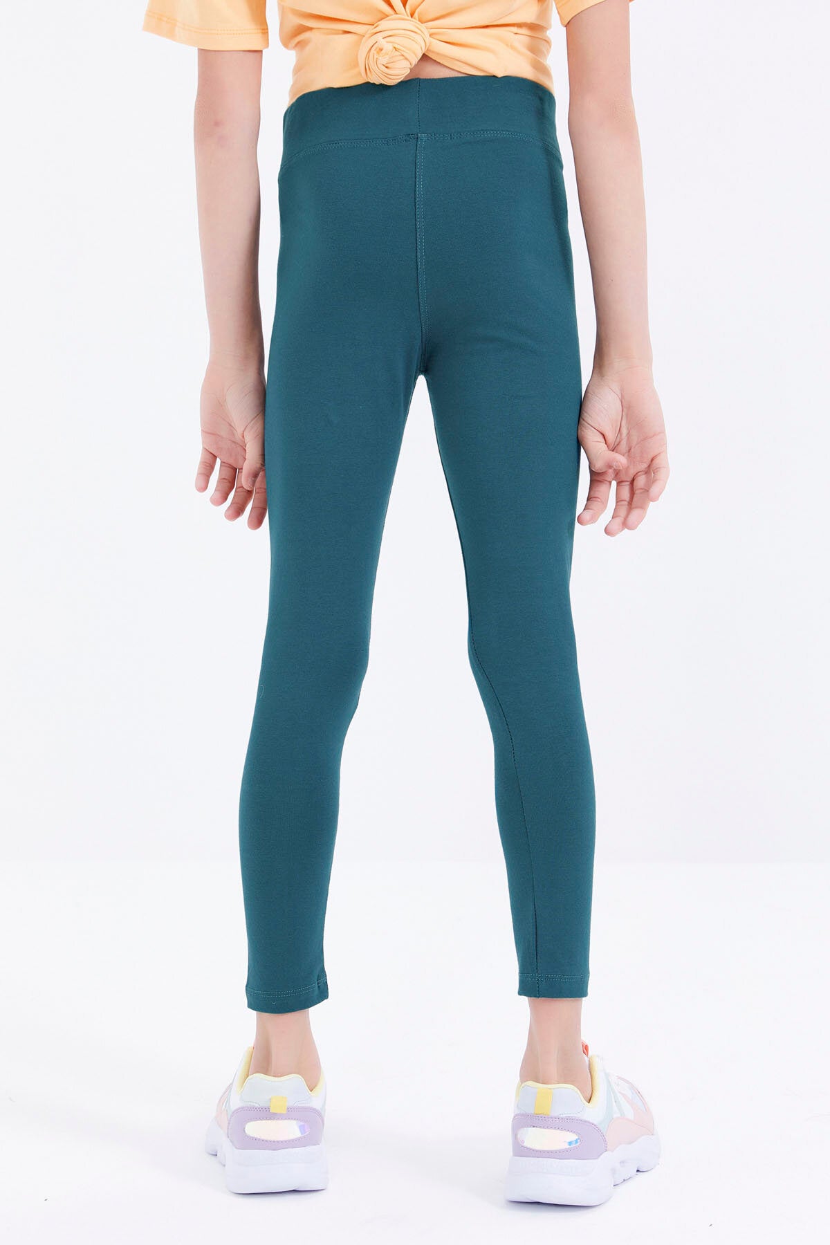 Zümrüt Yüksek Bel Dar Paça Kız Çocuk Tayt  - 75047