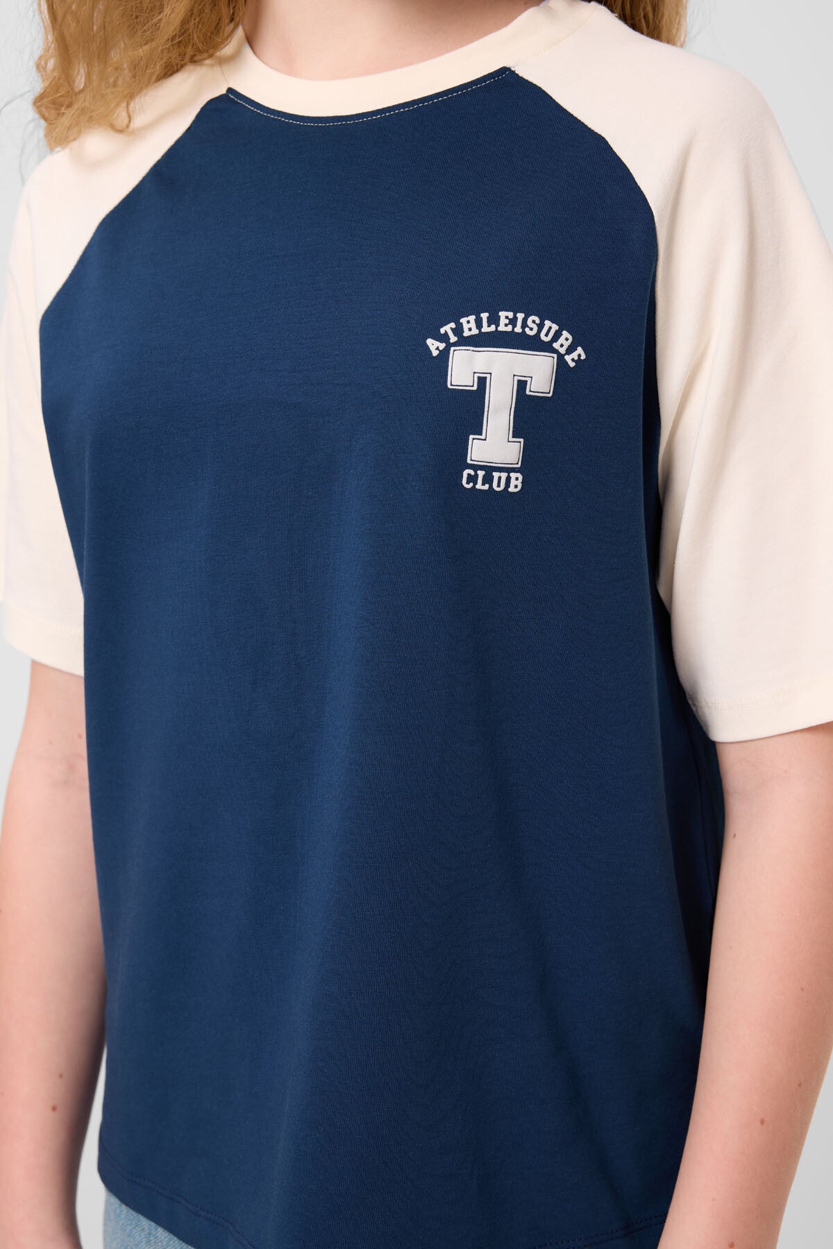 Parlament O Yaka  Pamuklu Baskılı Oversize Fit Kız Çocuk T-Shirt - 75179