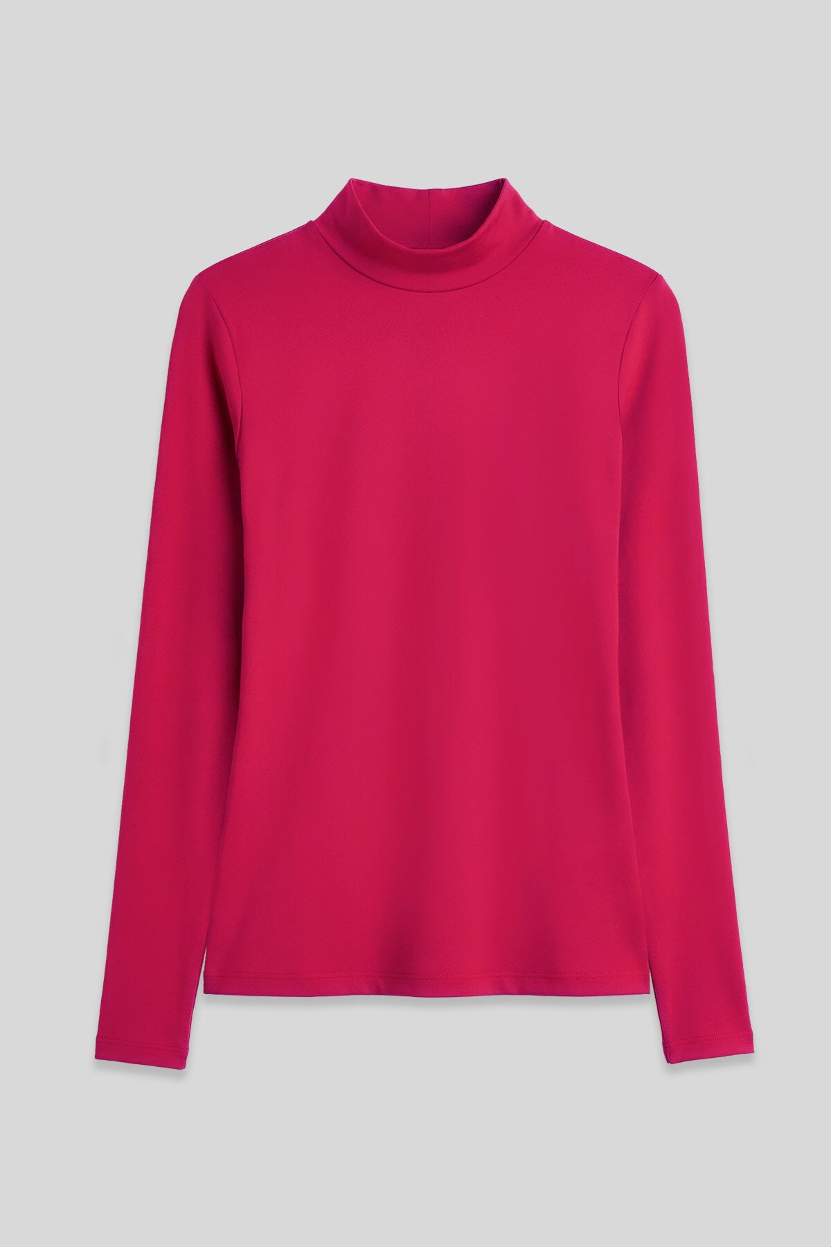 Pembe Balıkçı Yaka Basic Uzun Kollu Kadın Body - 97306