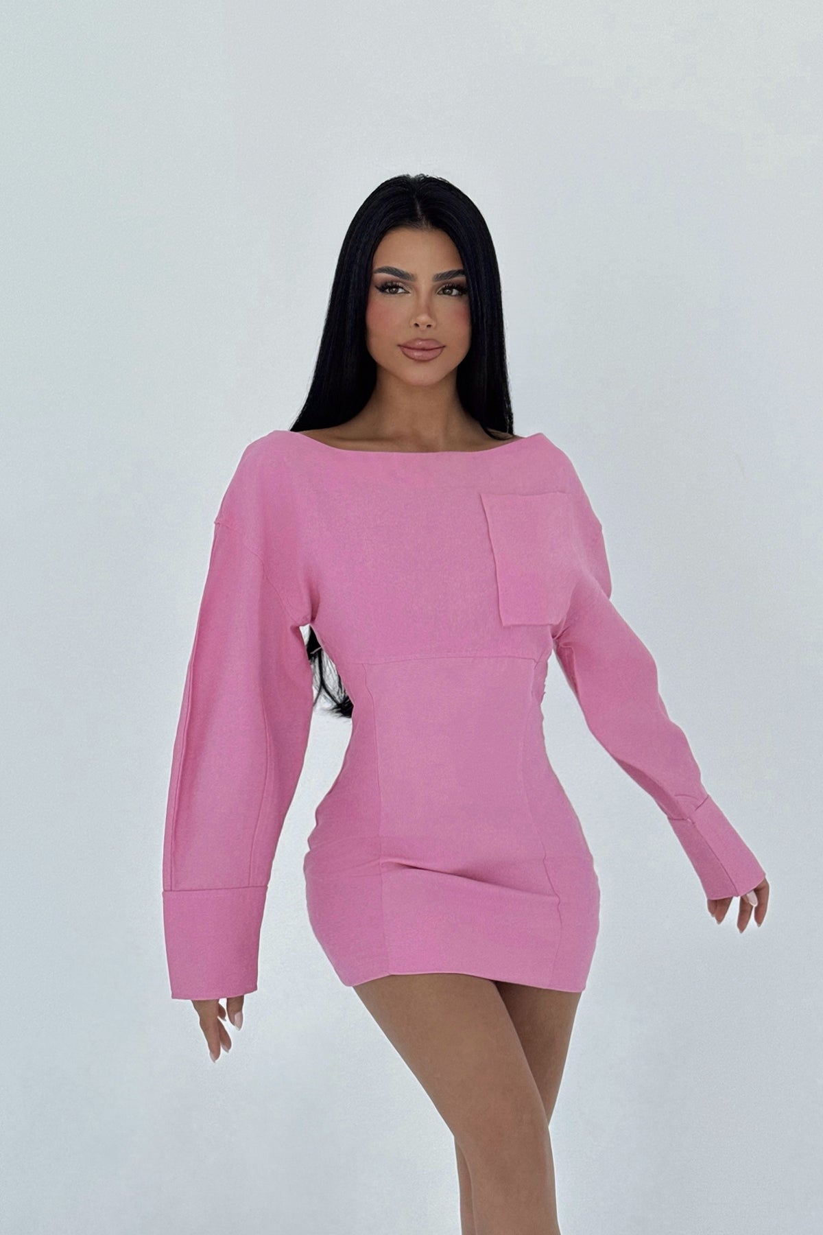 Pembe Micah Mini Elbise ATE-2058