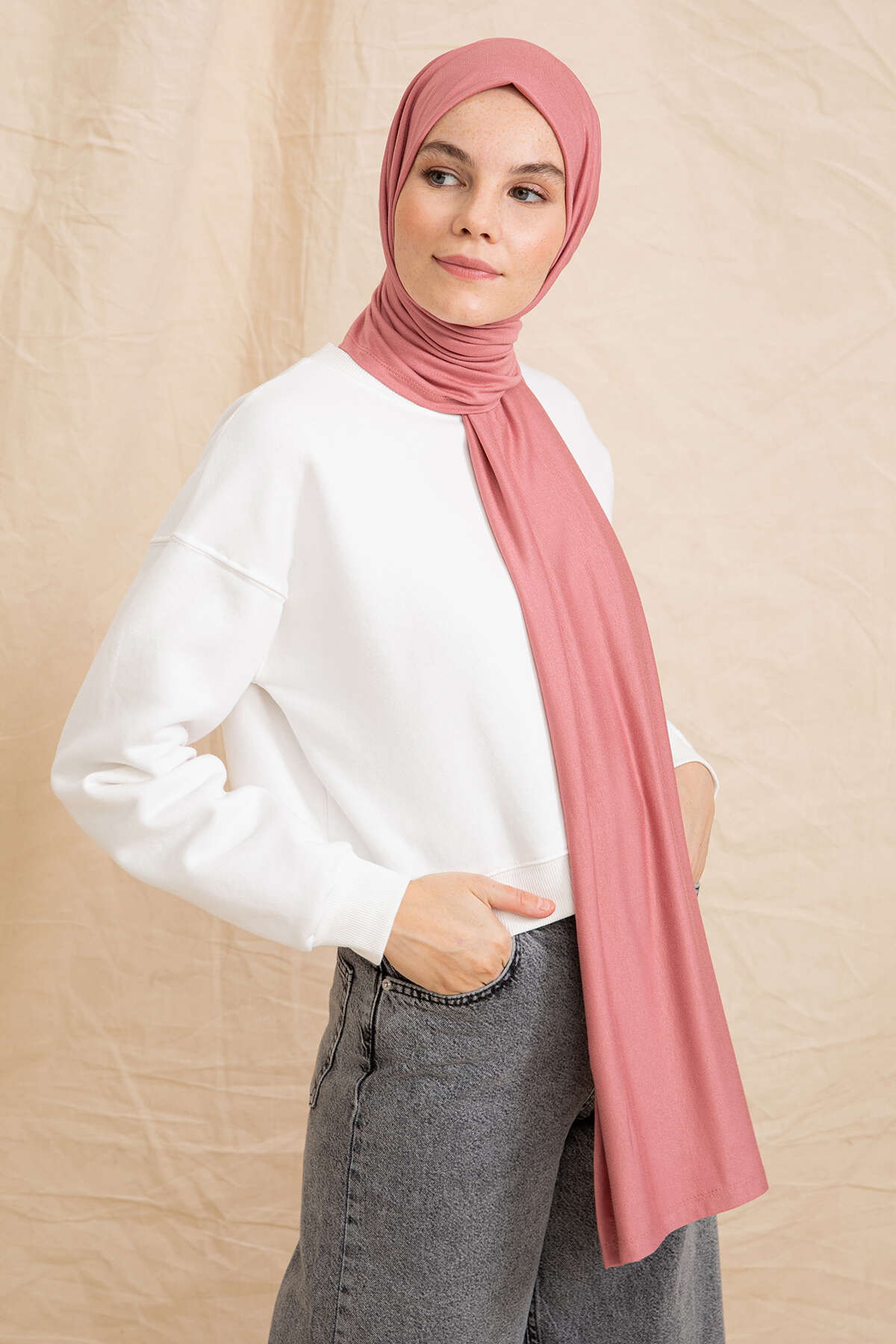 Penye Şal - Gül Kurusu