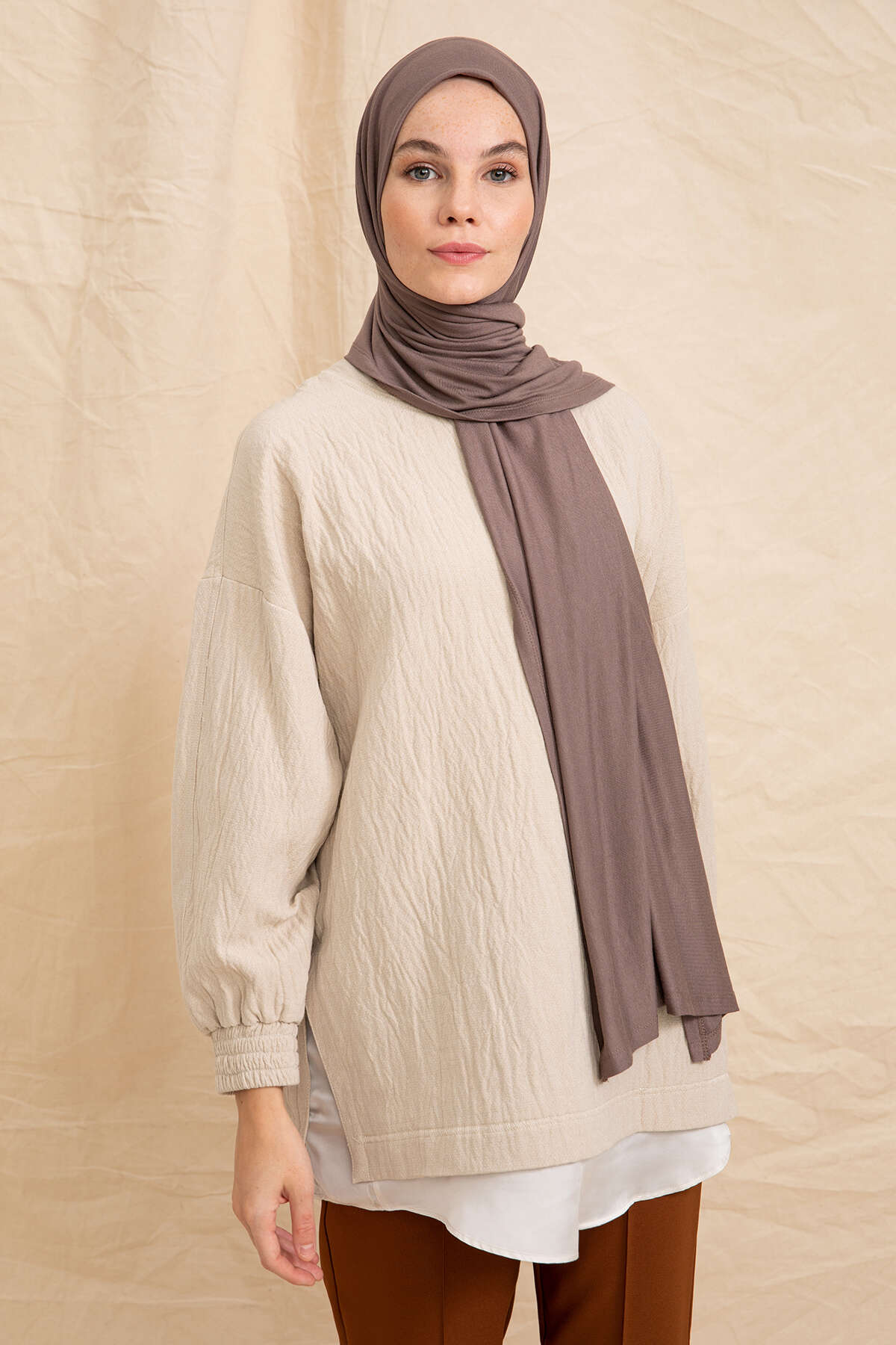 Penye Şal - Koyu Vizon