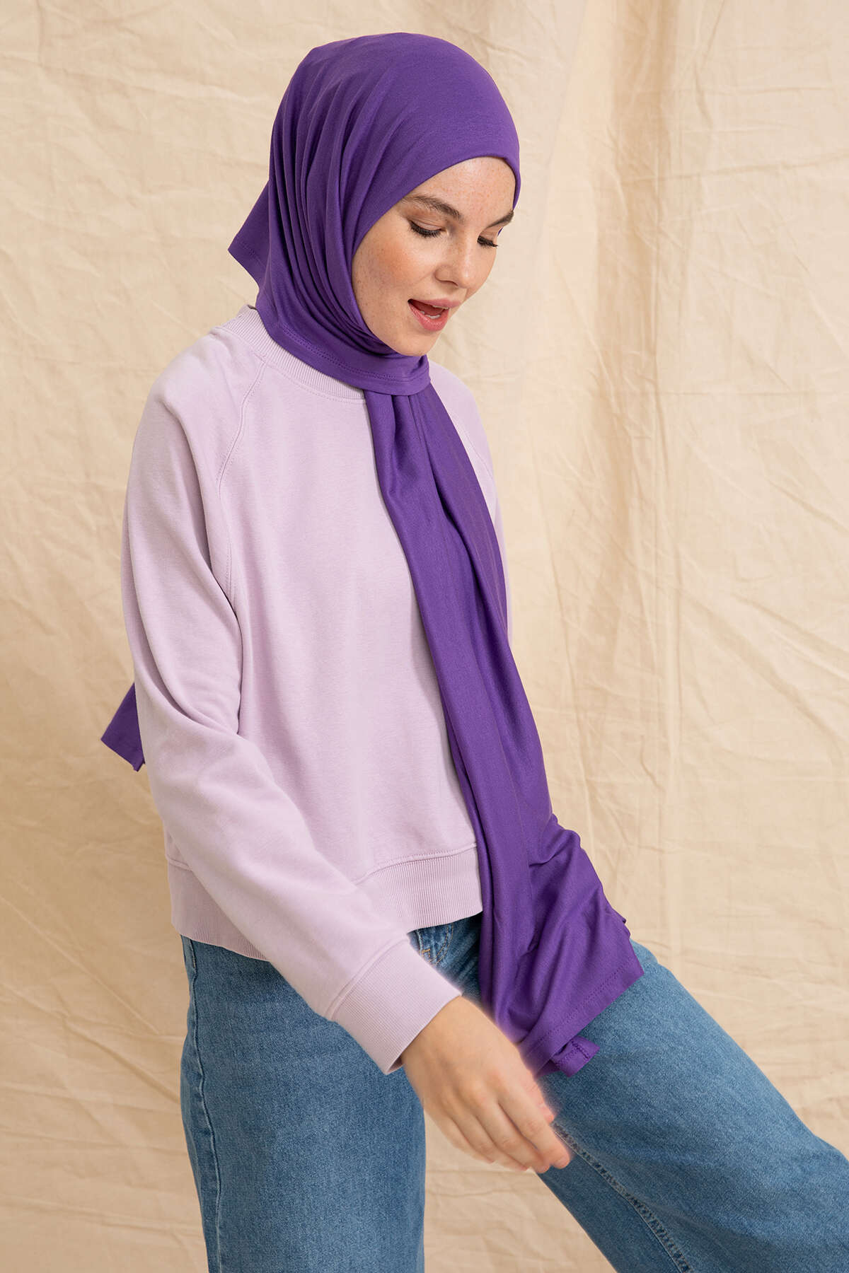 Penye Şal - Menekşe