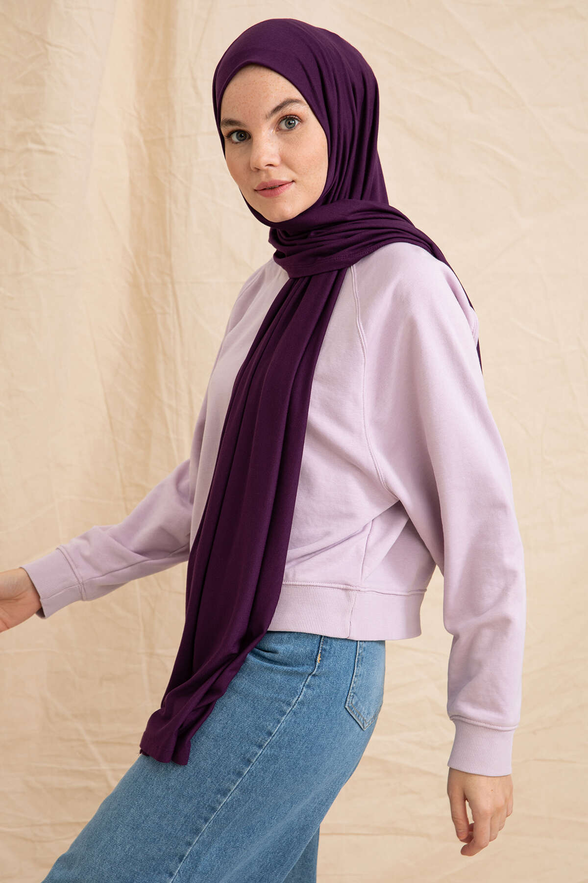 Penye Şal - Mürdüm